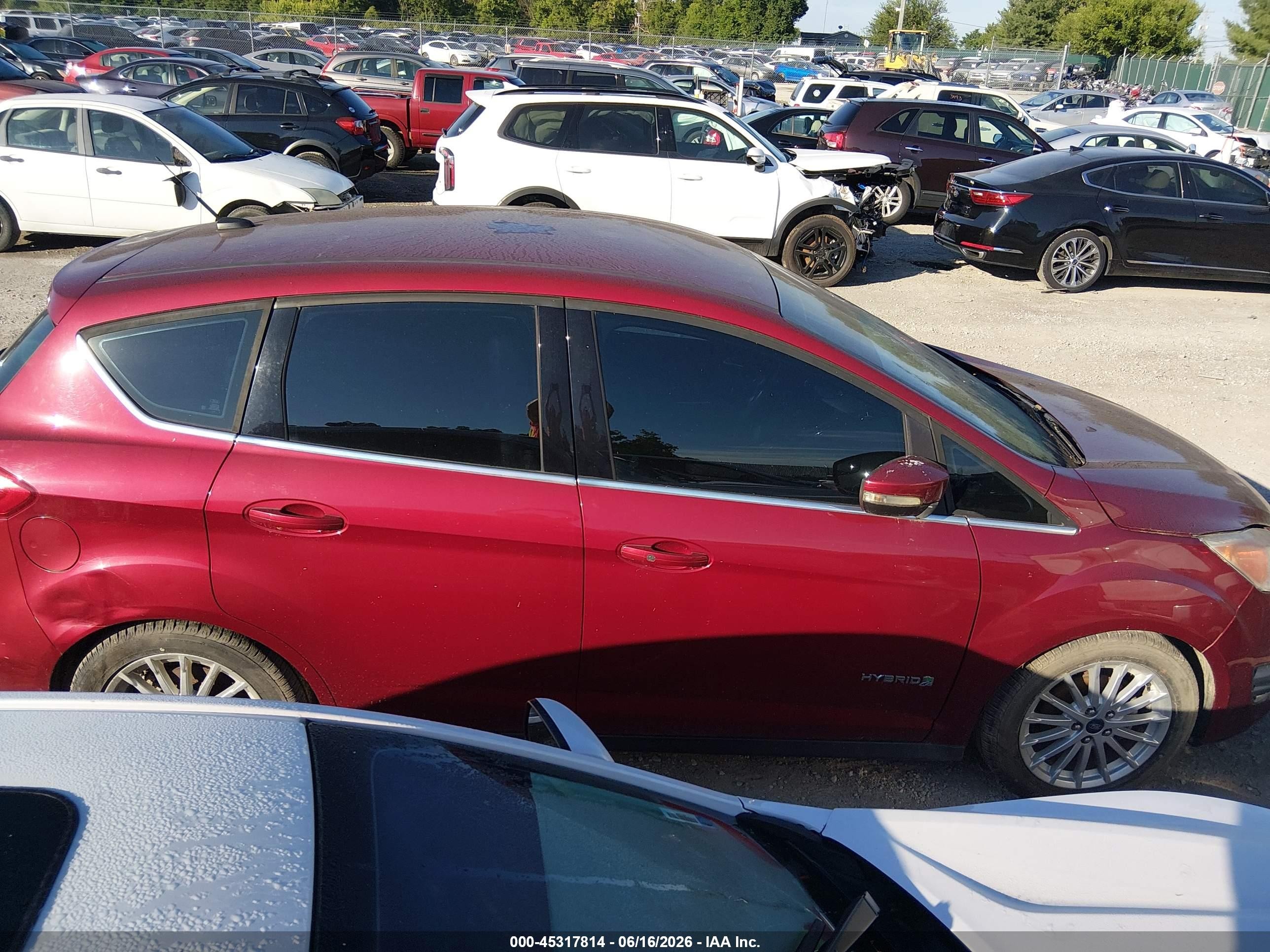 2013 Ford C-max Sel Red vin: 1FADP5BU5DL545597