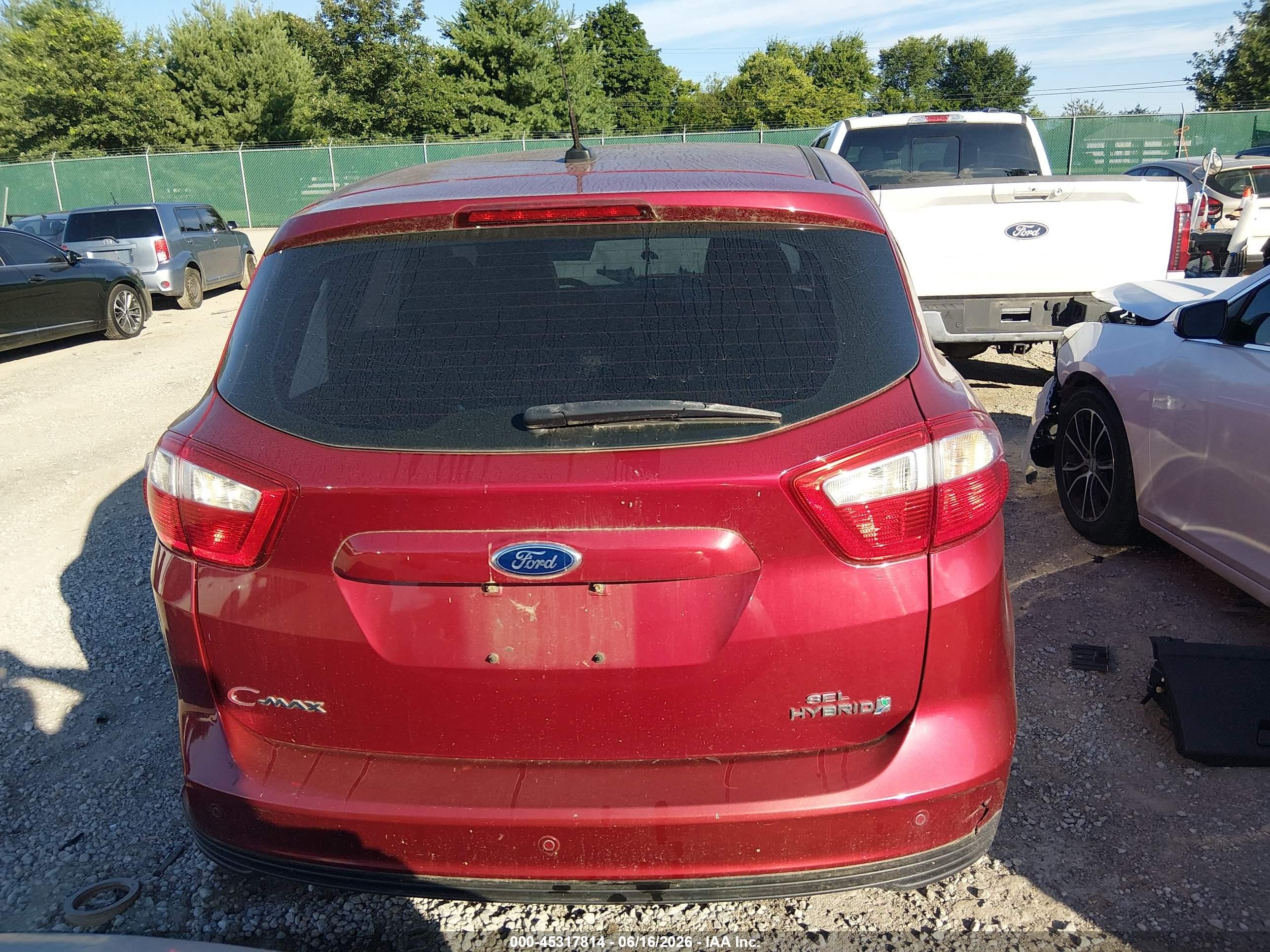 2013 Ford C-max Sel Red vin: 1FADP5BU5DL545597