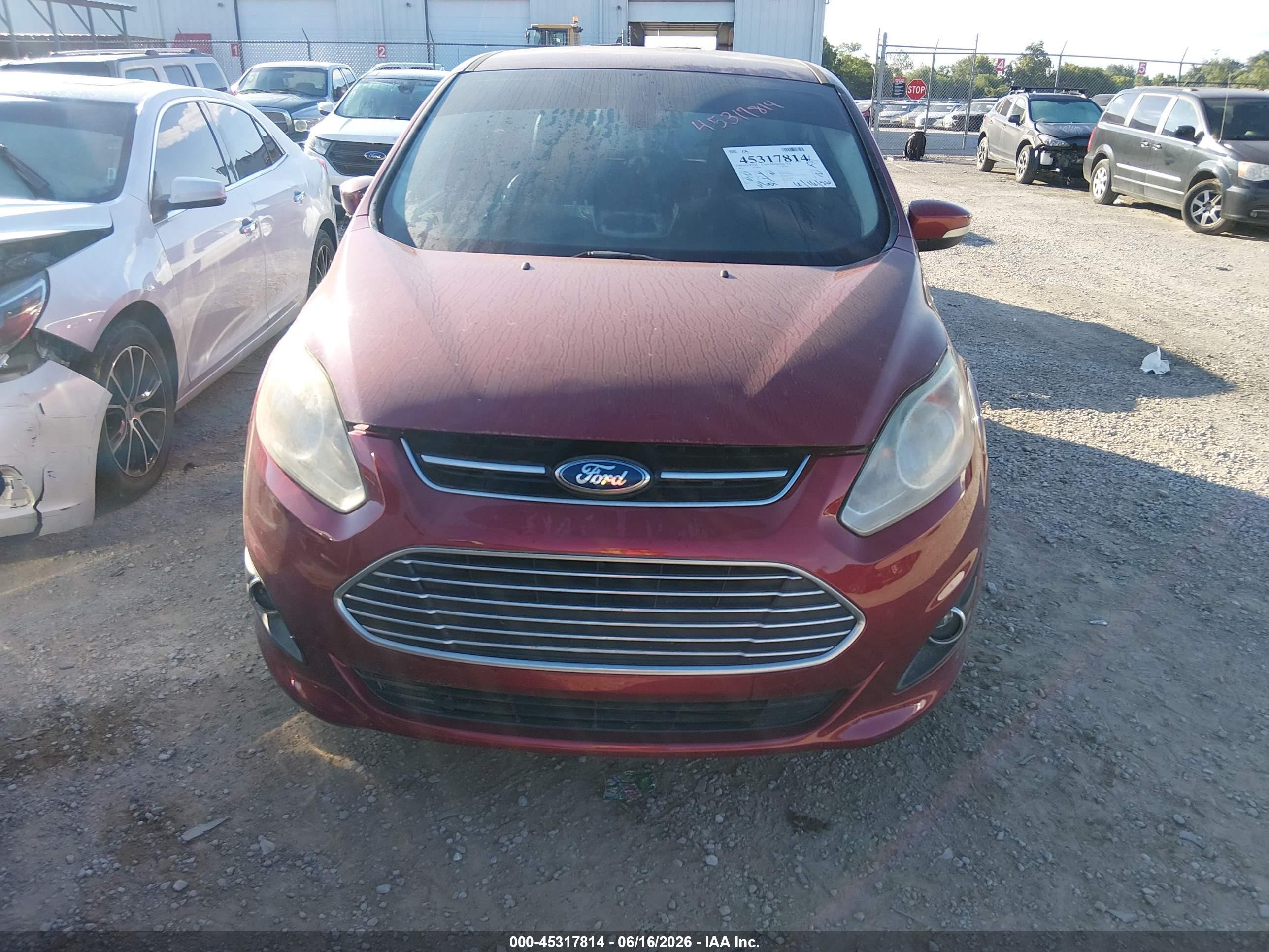2013 Ford C-max Sel Red vin: 1FADP5BU5DL545597
