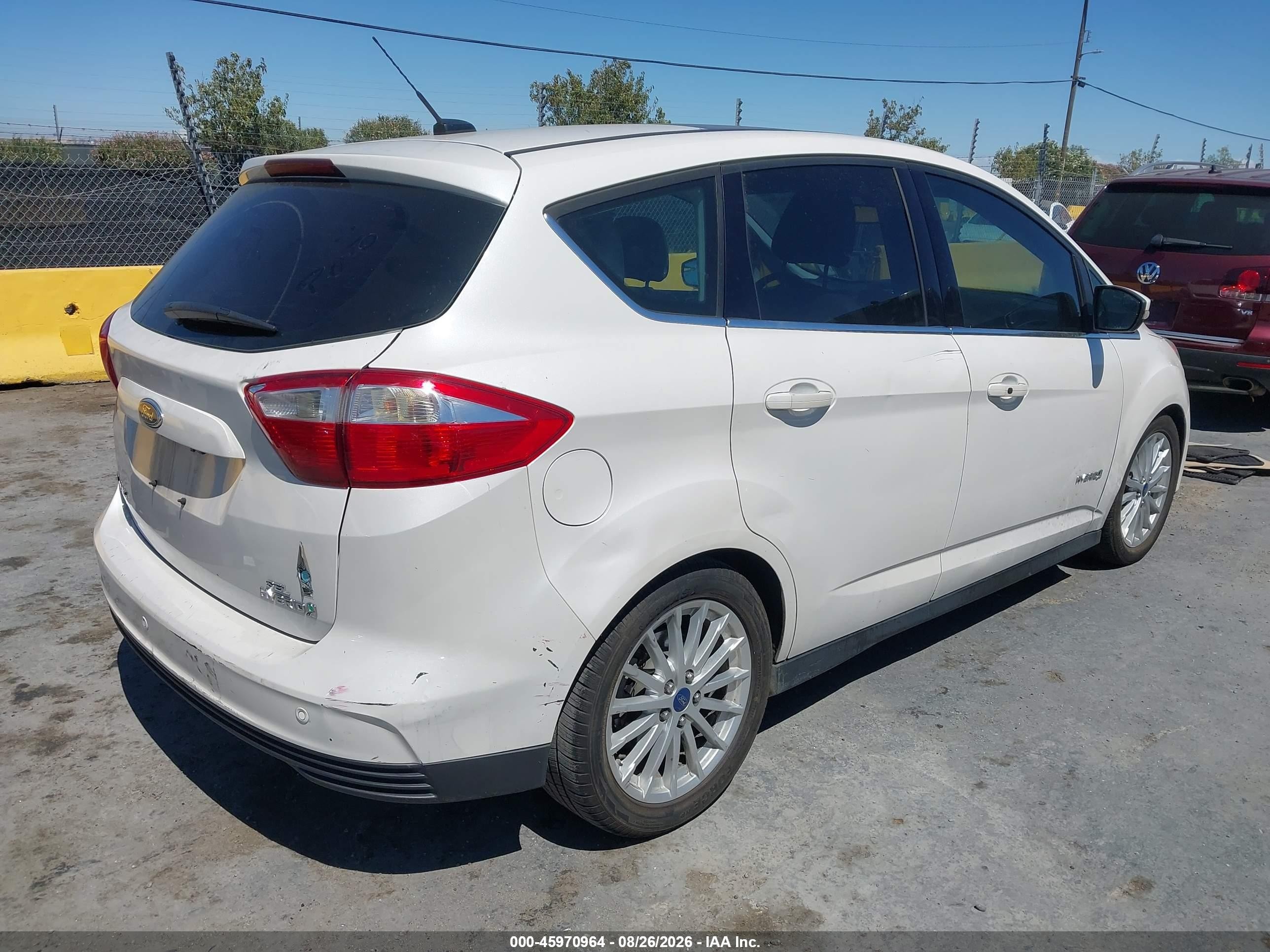 2013 Ford C-max Hybrid Sel Белый vin: 1FADP5BU5DL549438