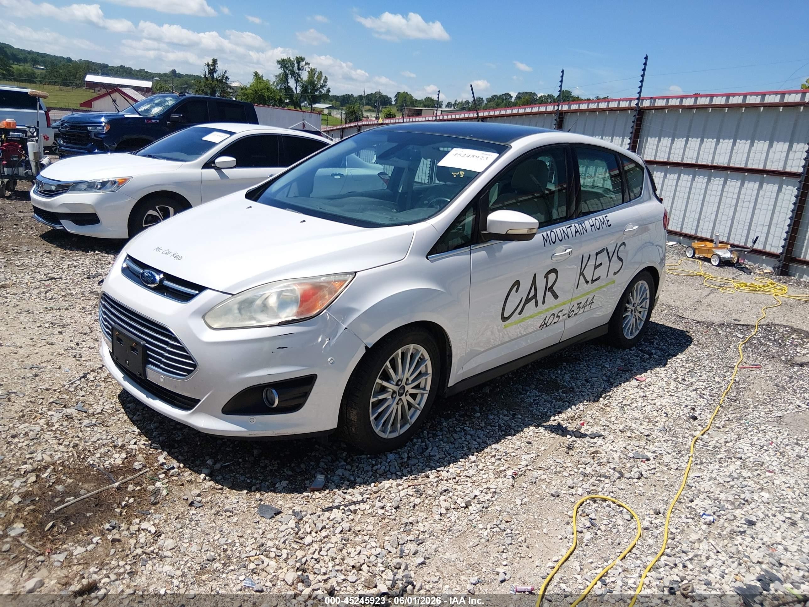 2014 Ford C-max Hybrid Sel White vin: 1FADP5BU5EL503111