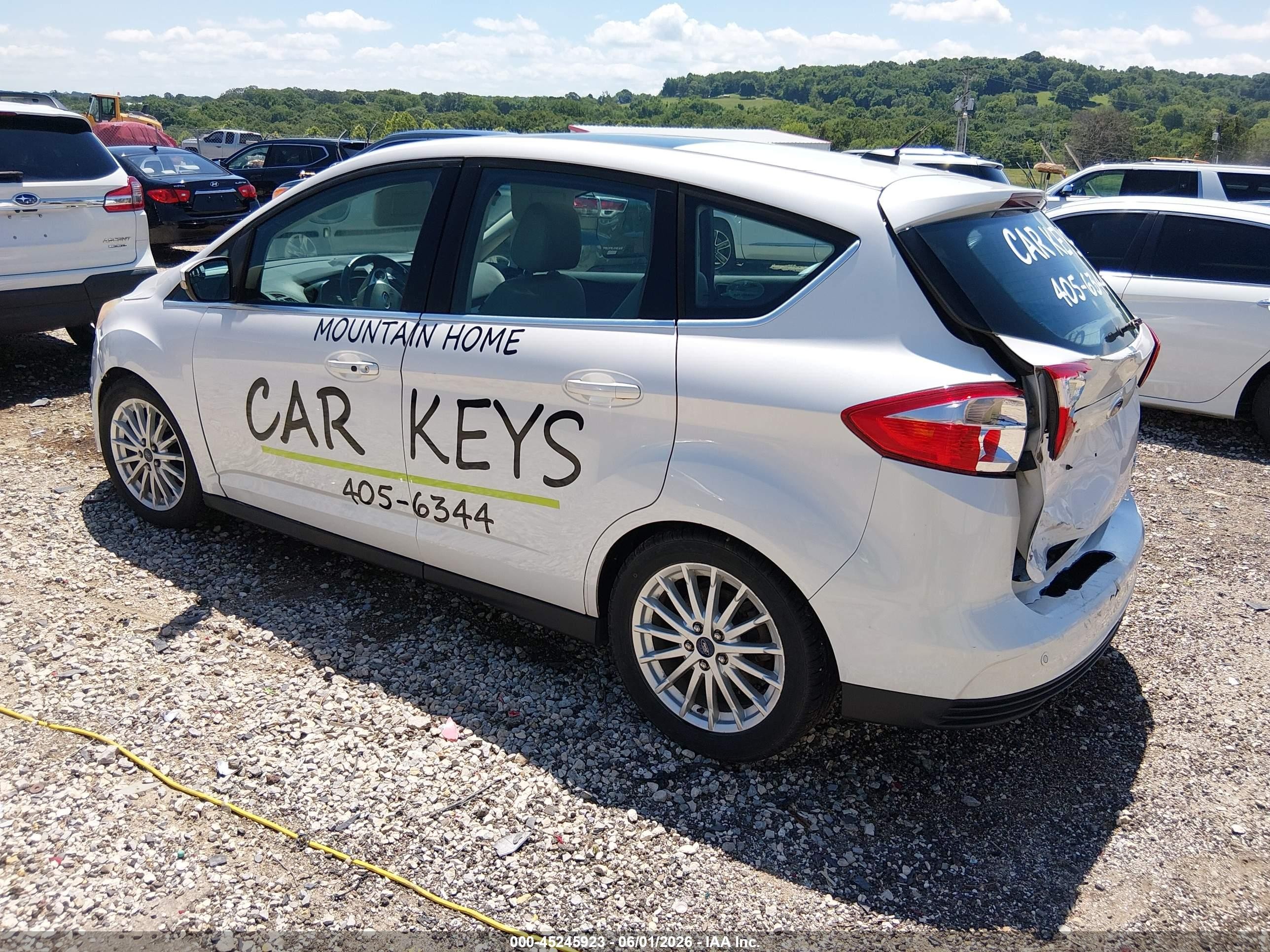 2014 Ford C-max Hybrid Sel White vin: 1FADP5BU5EL503111