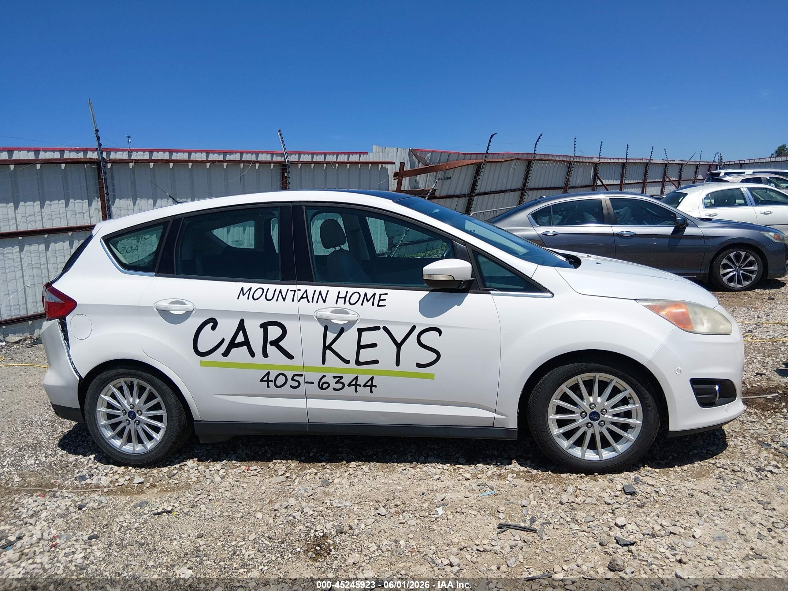 2014 Ford C-max Hybrid Sel White vin: 1FADP5BU5EL503111