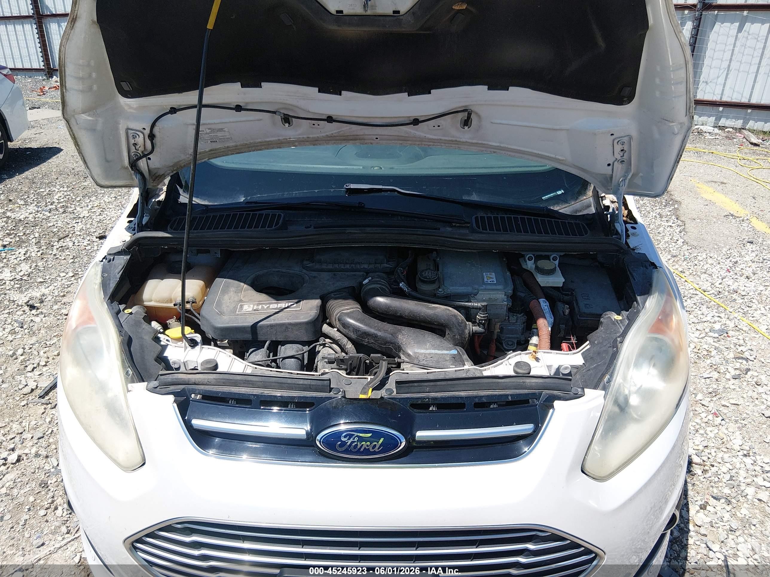 2014 Ford C-max Hybrid Sel White vin: 1FADP5BU5EL503111