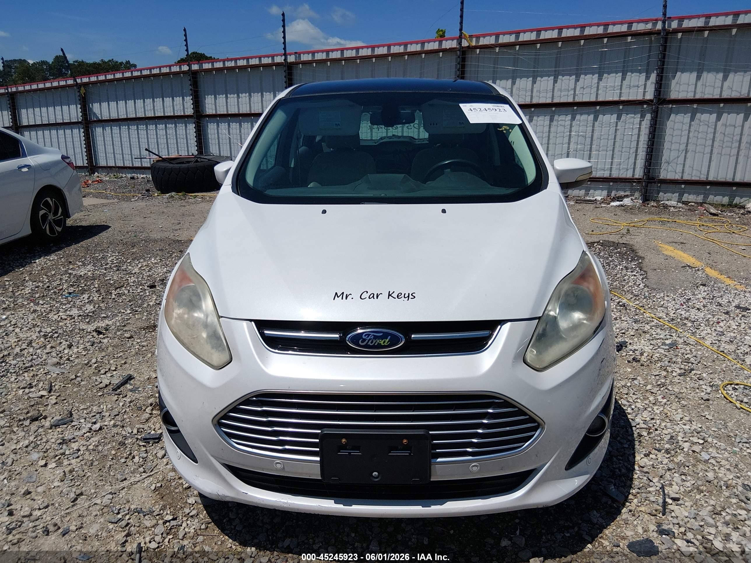 2014 Ford C-max Hybrid Sel White vin: 1FADP5BU5EL503111