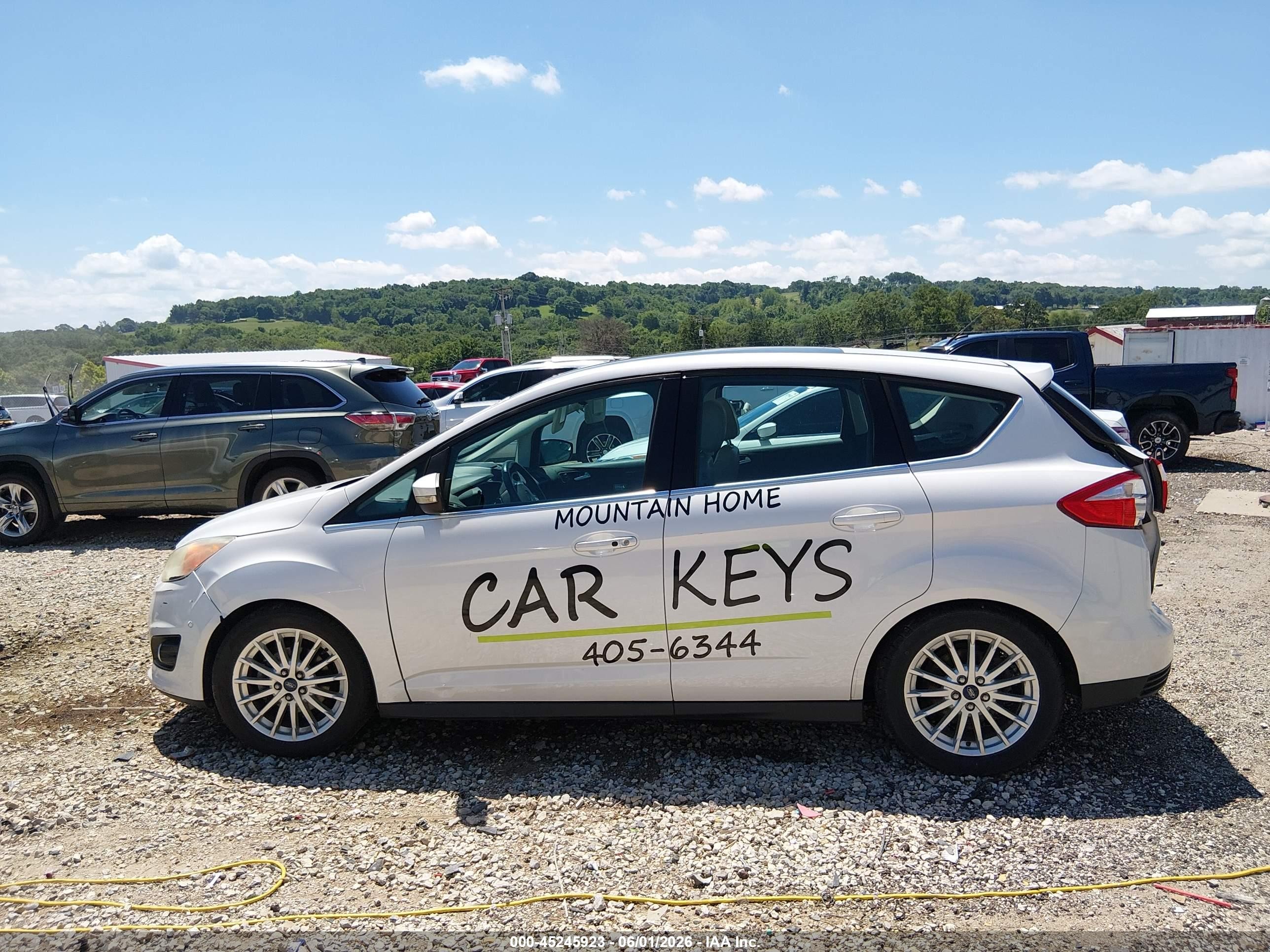 2014 Ford C-max Hybrid Sel White vin: 1FADP5BU5EL503111
