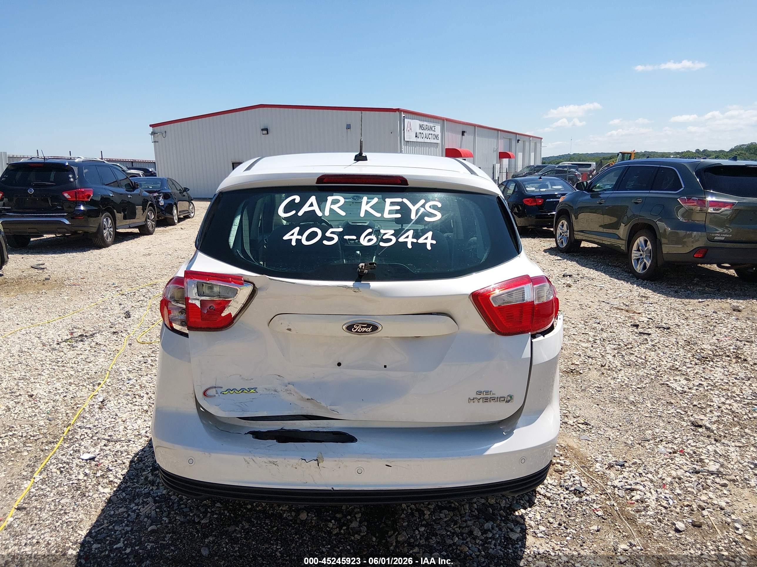 2014 Ford C-max Hybrid Sel White vin: 1FADP5BU5EL503111