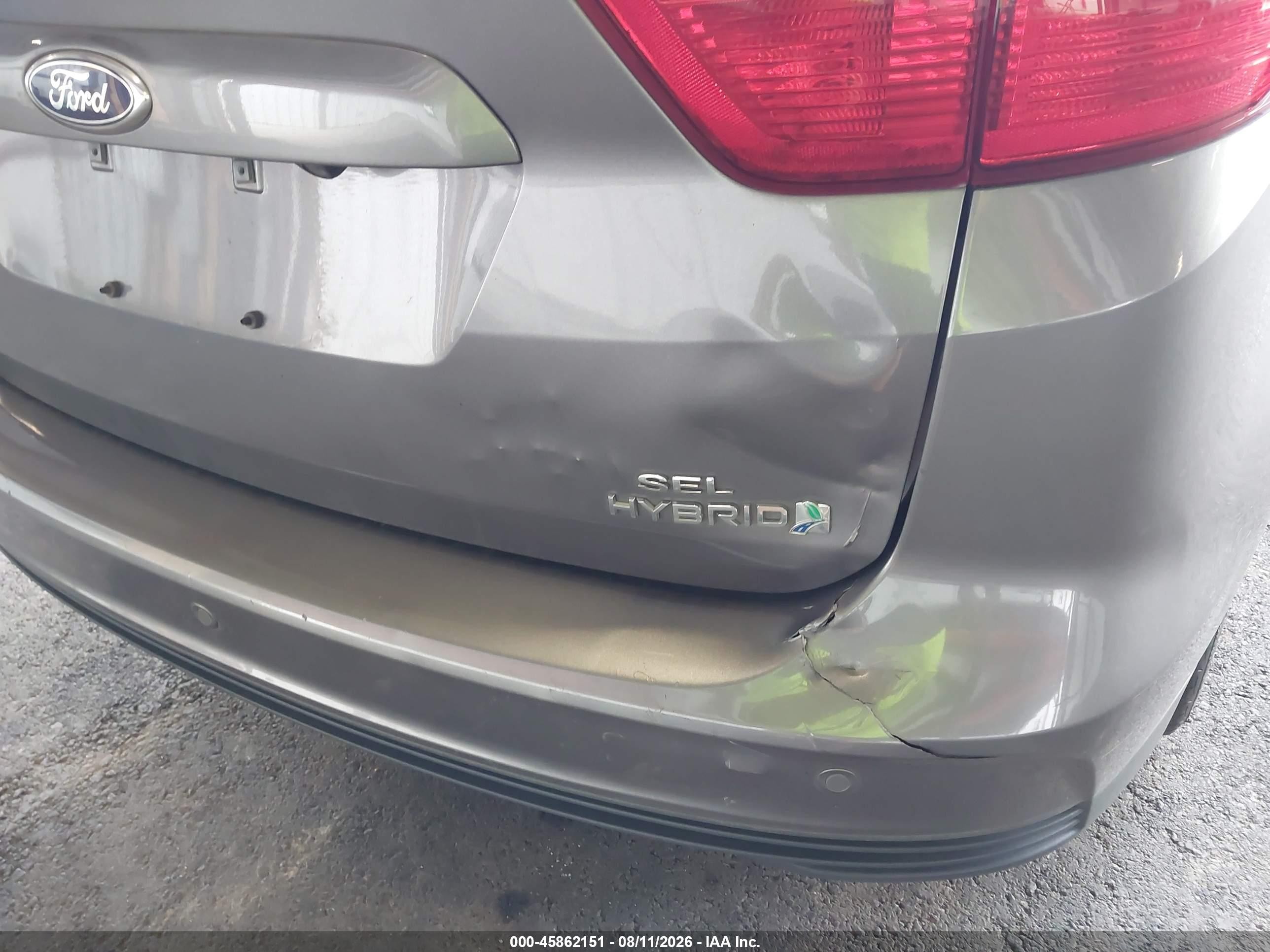 2014 Ford C-max Hybrid Sel Silver vin: 1FADP5BU5EL511774