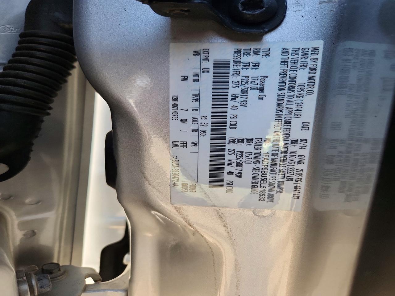 2014 Ford C-max Sel Silver vin: 1FADP5BU5EL518532