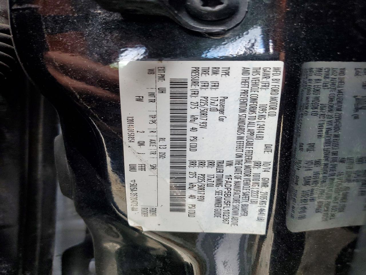 2015 Ford C-max Sel Black vin: 1FADP5BU5FL102367