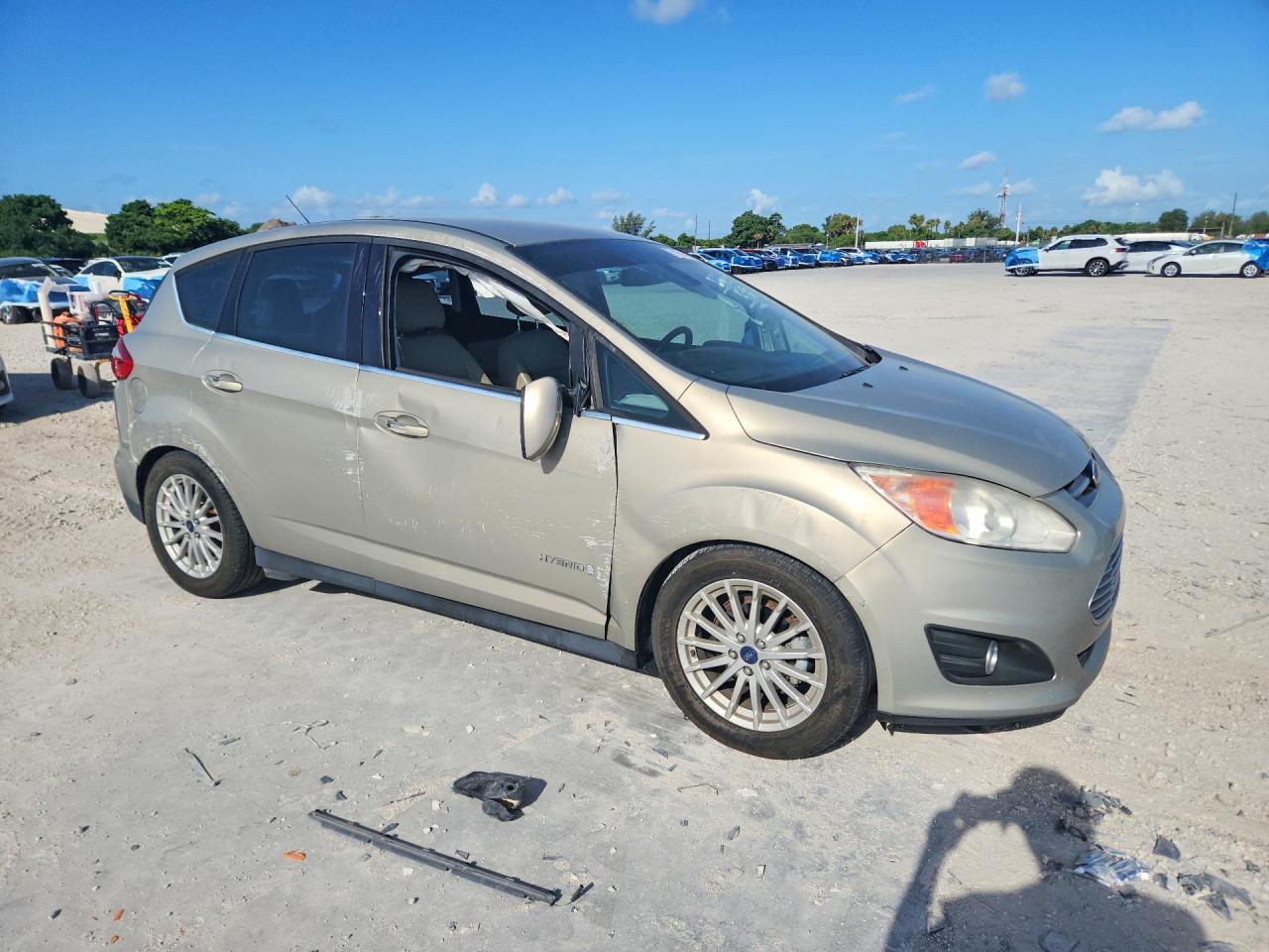 2015 Ford C-max Sel Beige vin: 1FADP5BU5FL107780