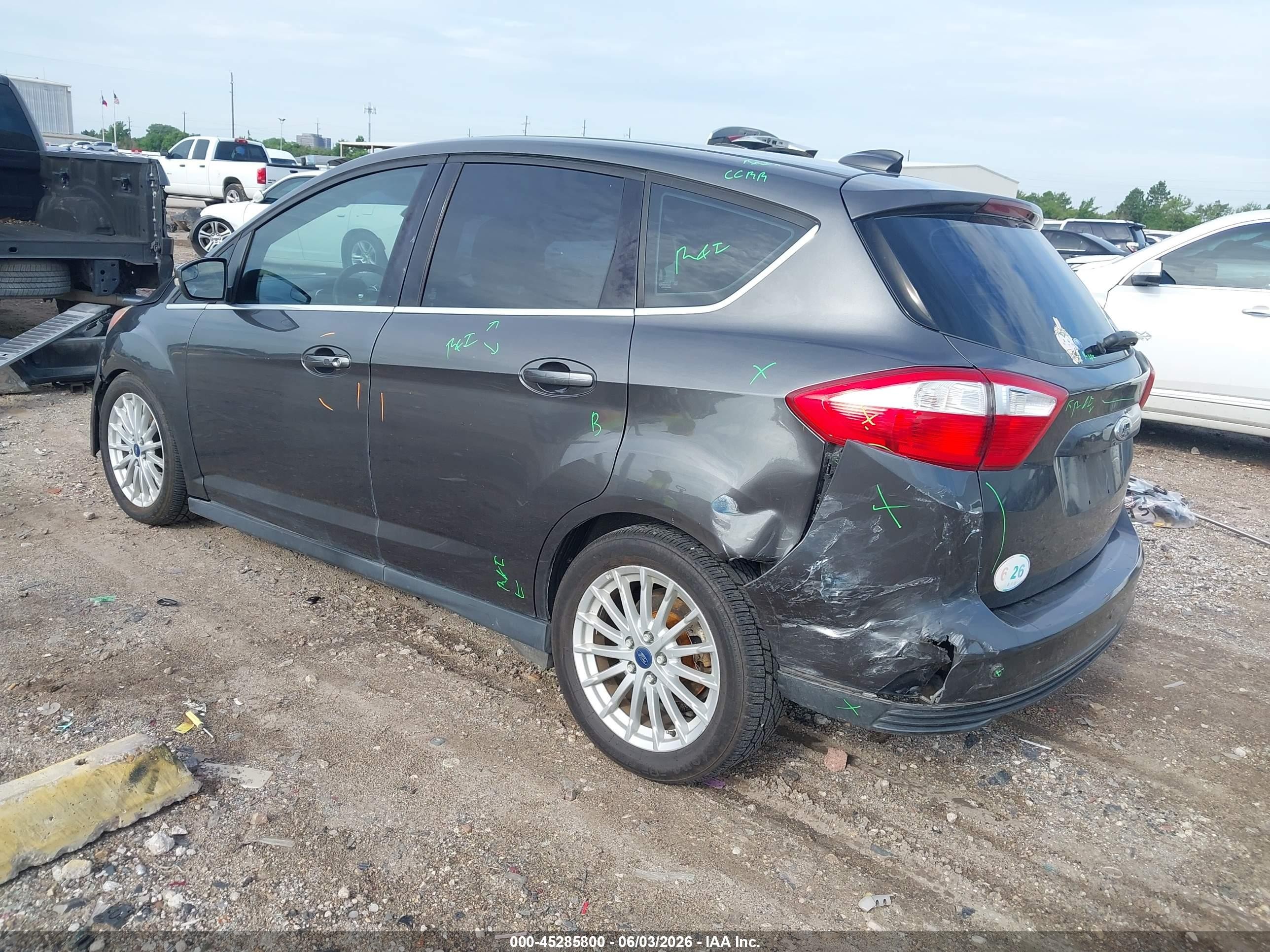 2015 Ford C-max Hybrid Sel Gray vin: 1FADP5BU5FL115572