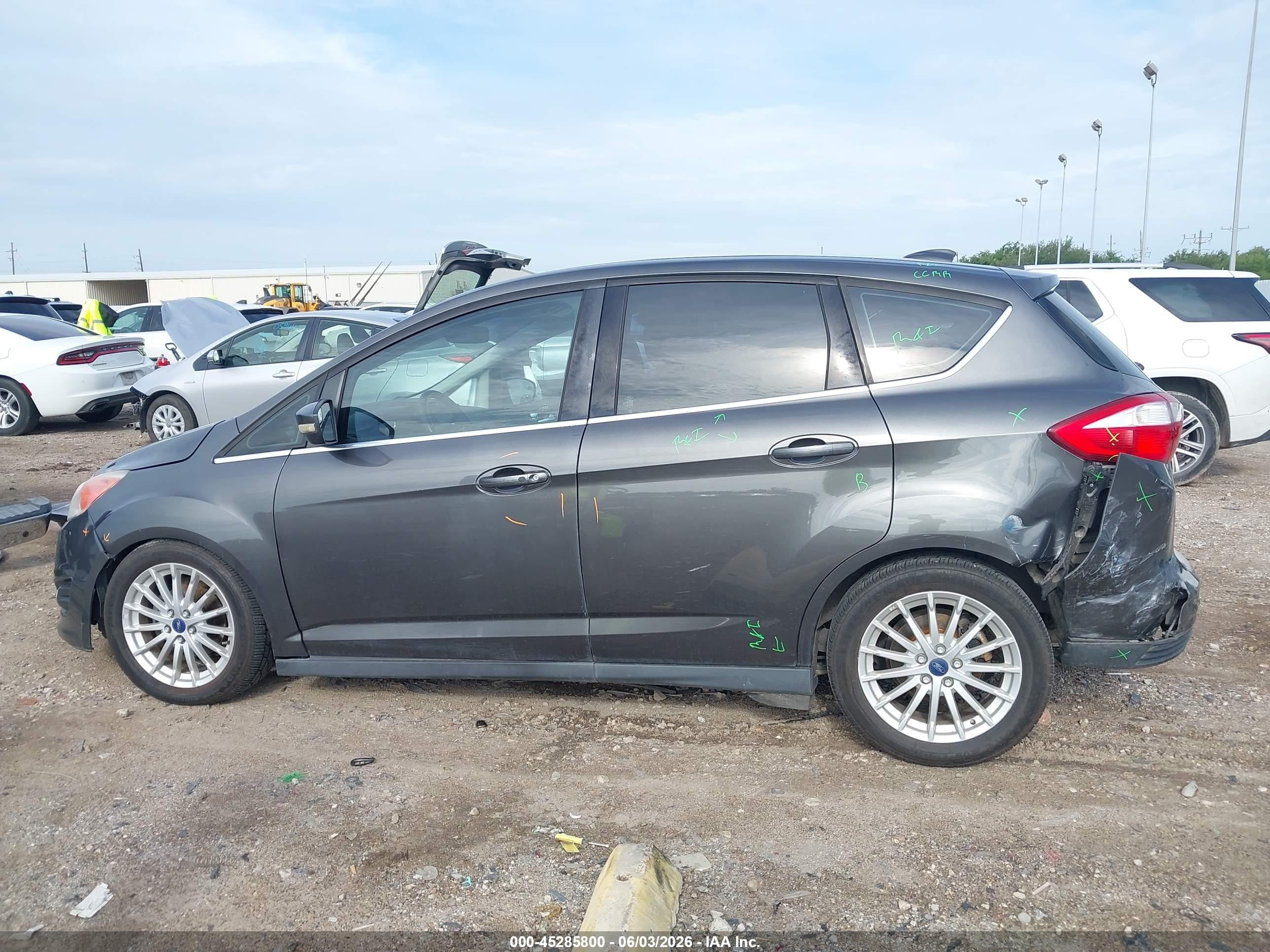 2015 Ford C-max Hybrid Sel Gray vin: 1FADP5BU5FL115572