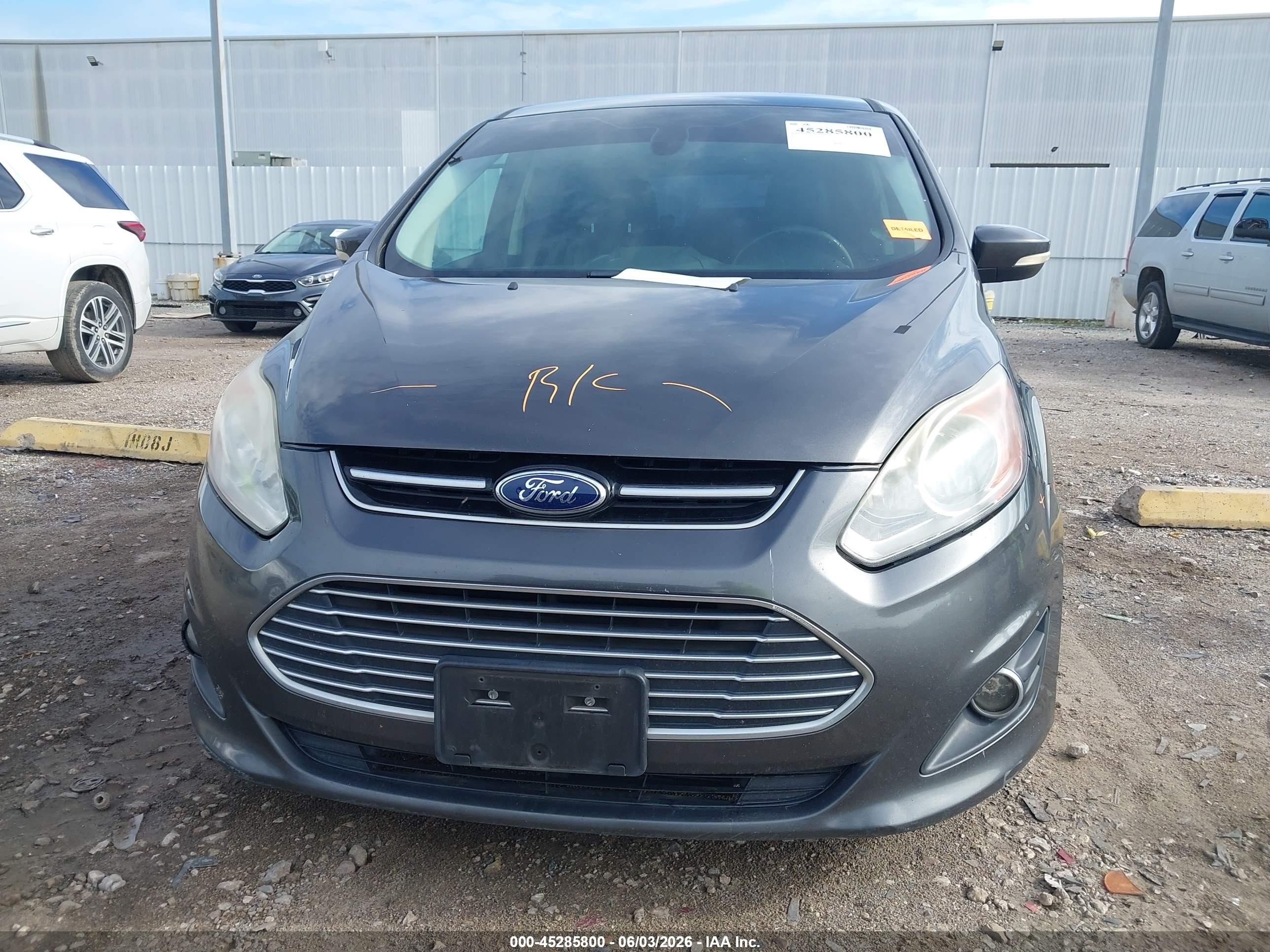 2015 Ford C-max Hybrid Sel Gray vin: 1FADP5BU5FL115572