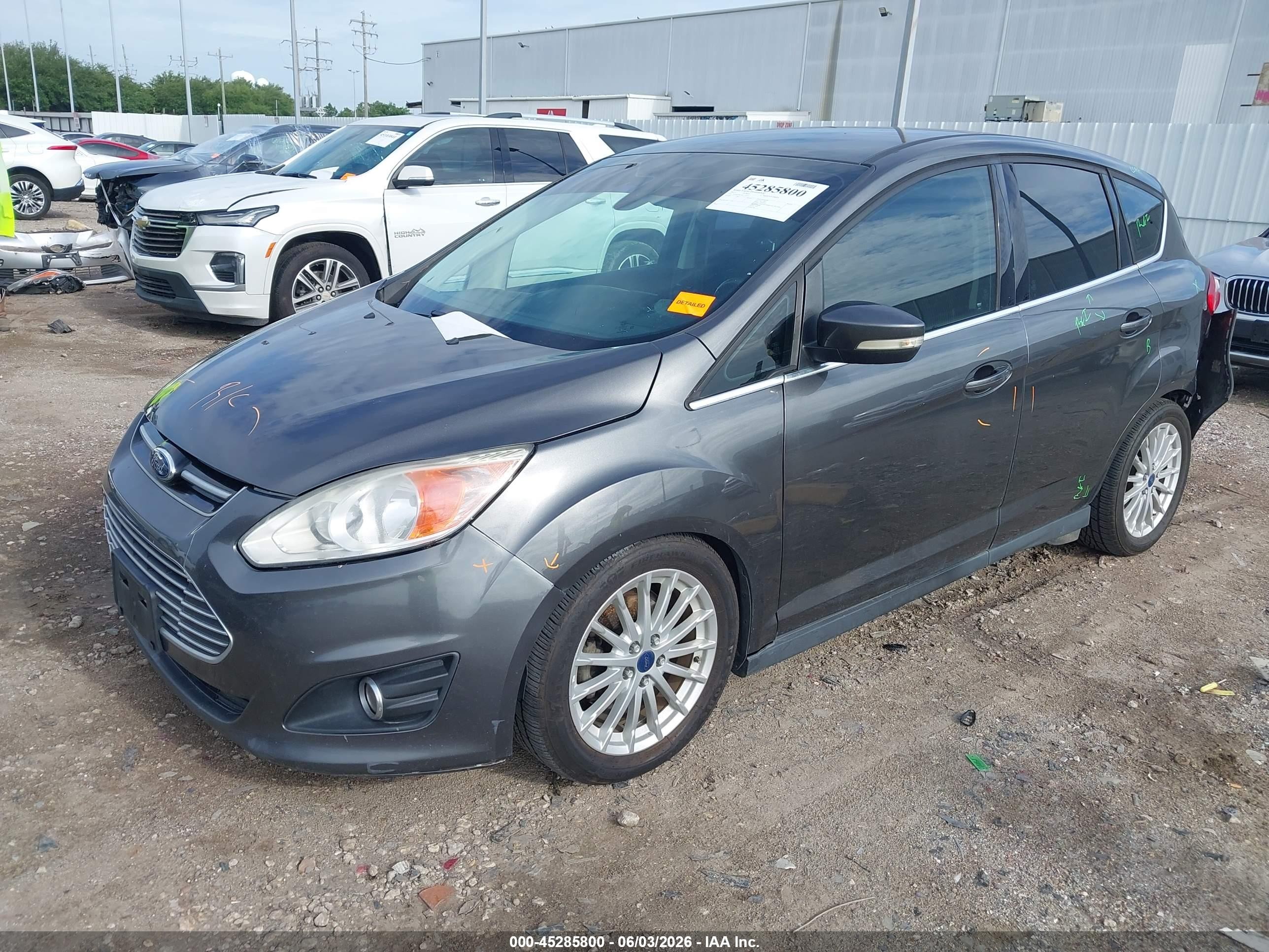 2015 Ford C-max Hybrid Sel Gray vin: 1FADP5BU5FL115572