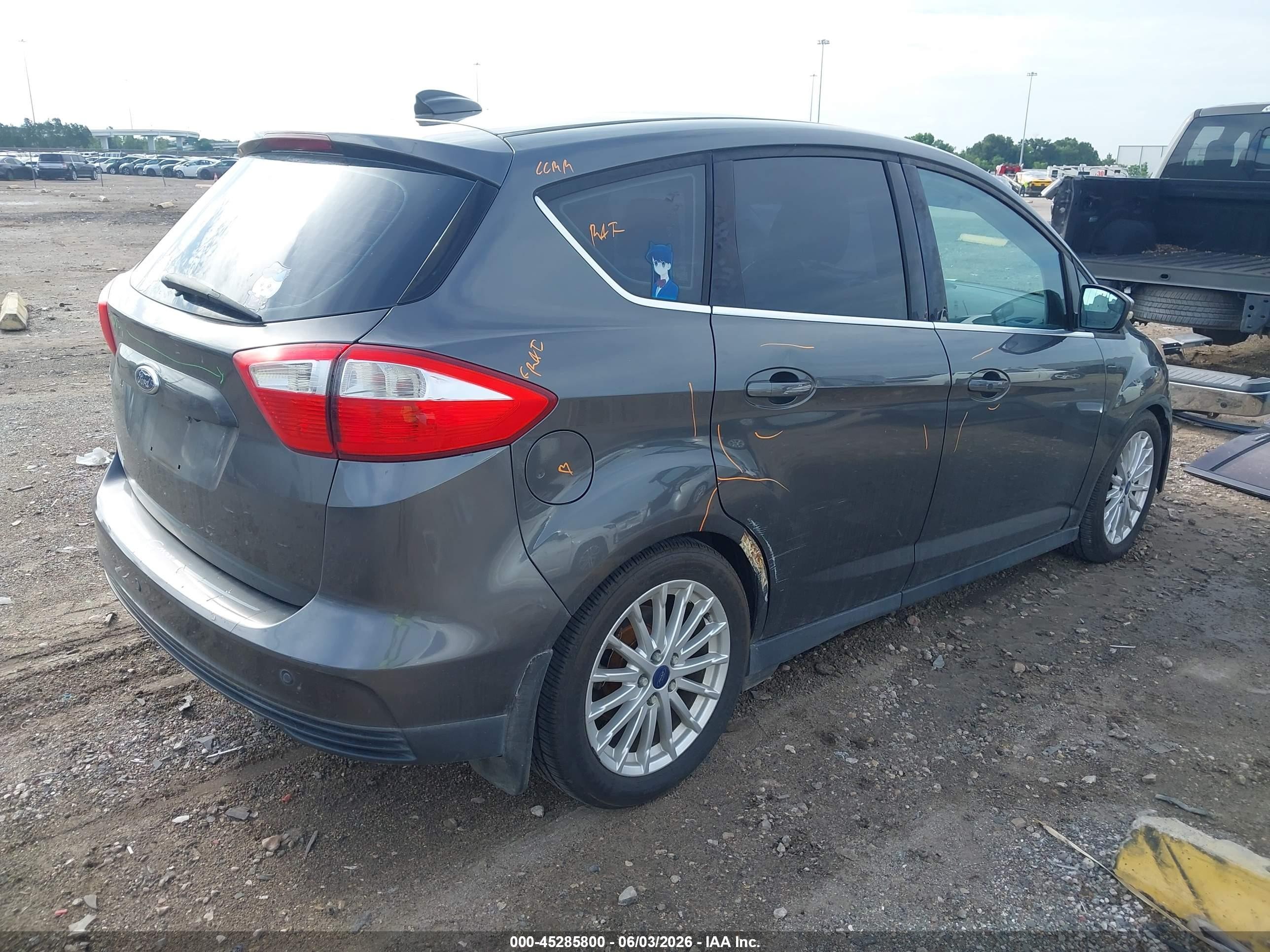 2015 Ford C-max Hybrid Sel Gray vin: 1FADP5BU5FL115572