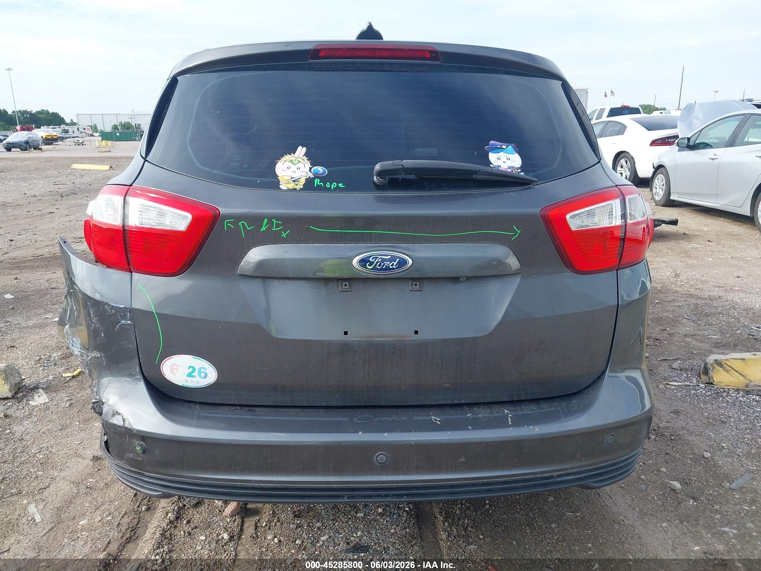 2015 Ford C-max Hybrid Sel Gray vin: 1FADP5BU5FL115572