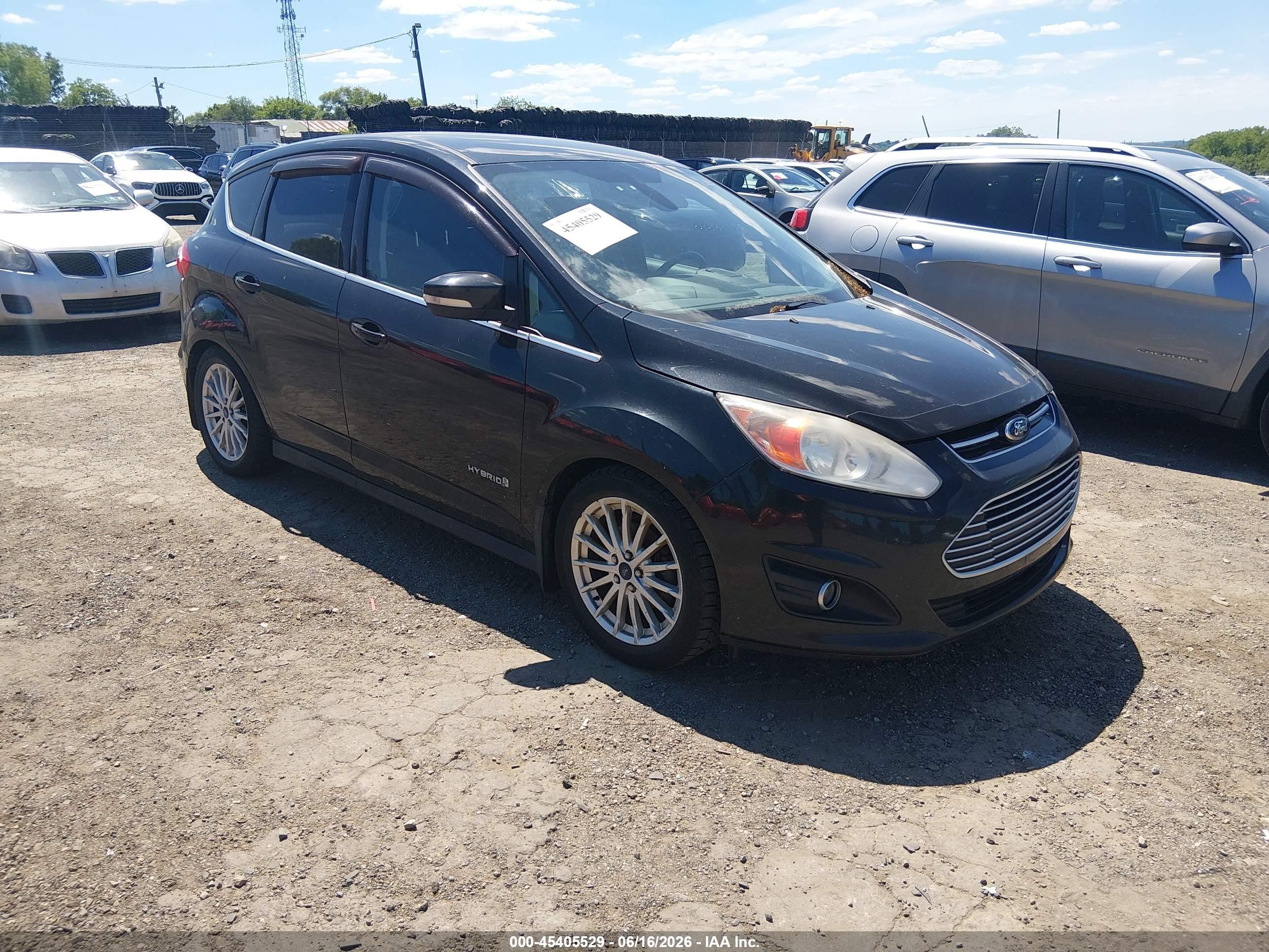 2013 Ford C-max Hybrid Sel Black vin: 1FADP5BU6DL512561