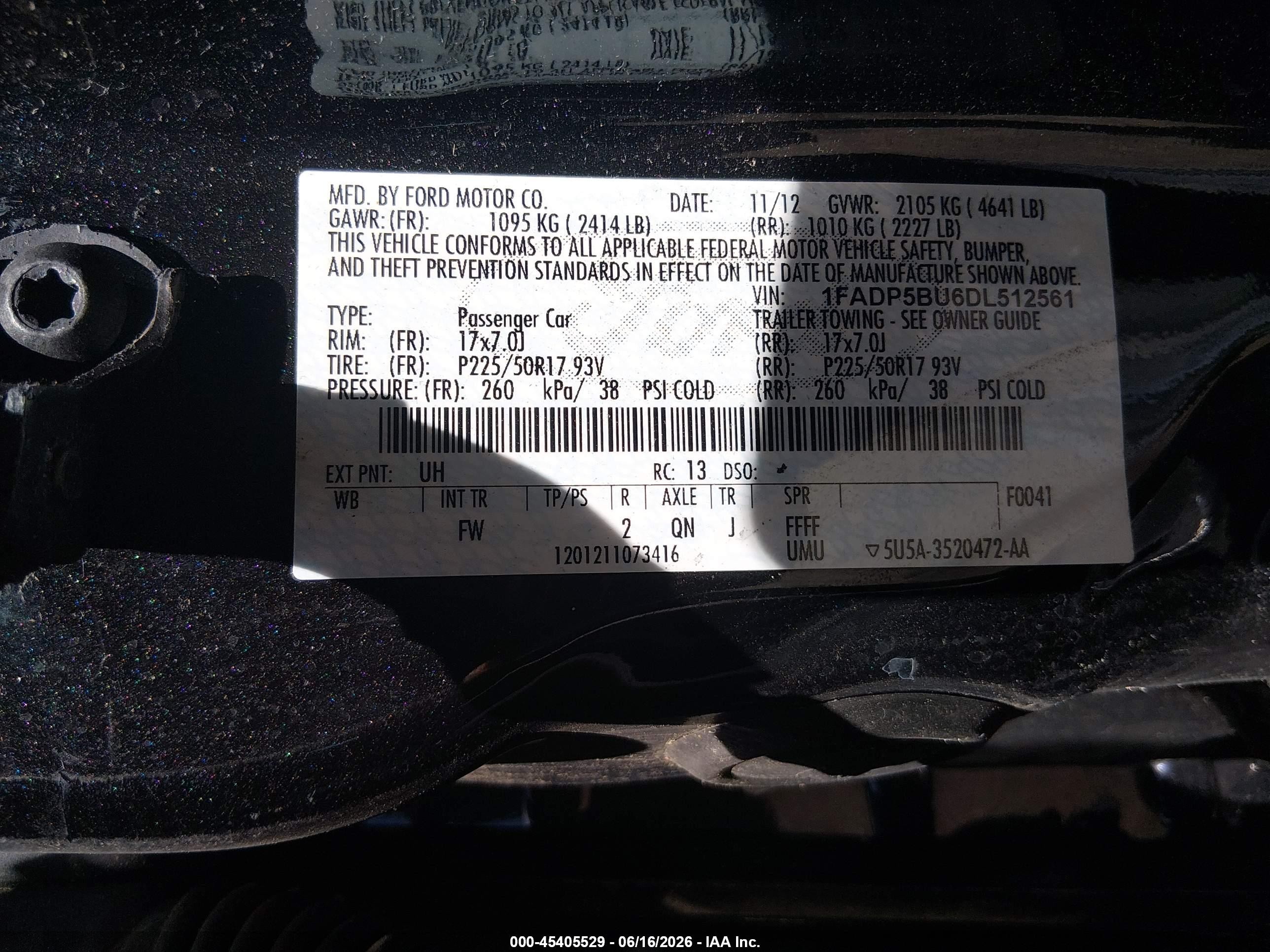 2013 Ford C-max Hybrid Sel Черный vin: 1FADP5BU6DL512561