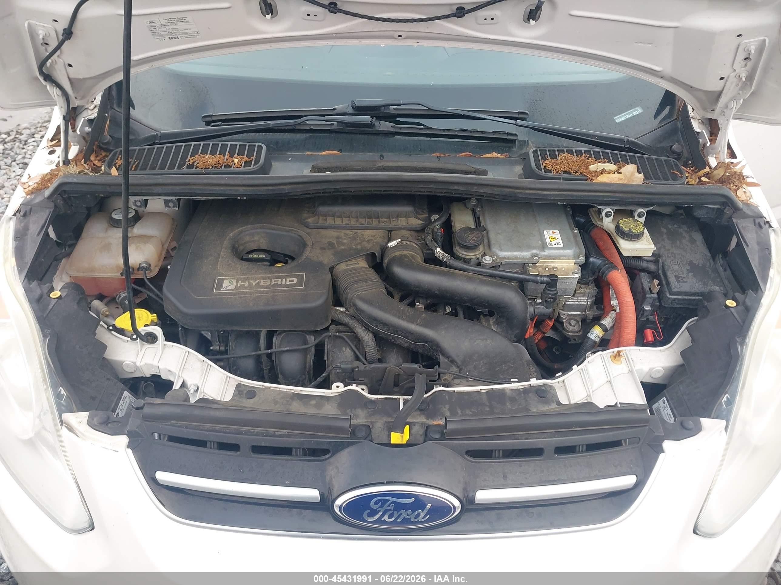 2013 Ford C-max Hybrid Sel White vin: 1FADP5BU6DL536844