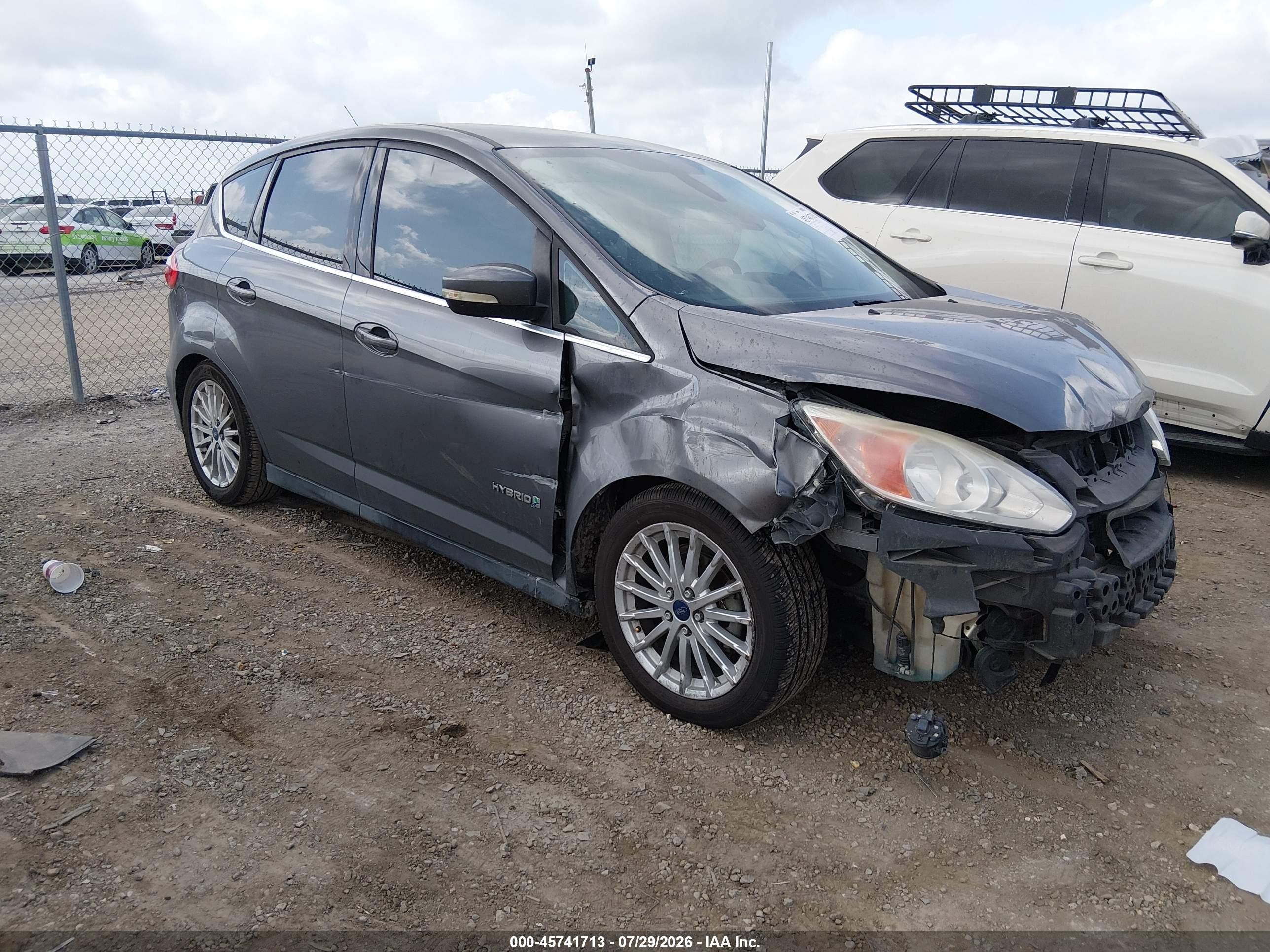 2013 Ford C-max Hybrid Sel Gray vin: 1FADP5BU6DL542837