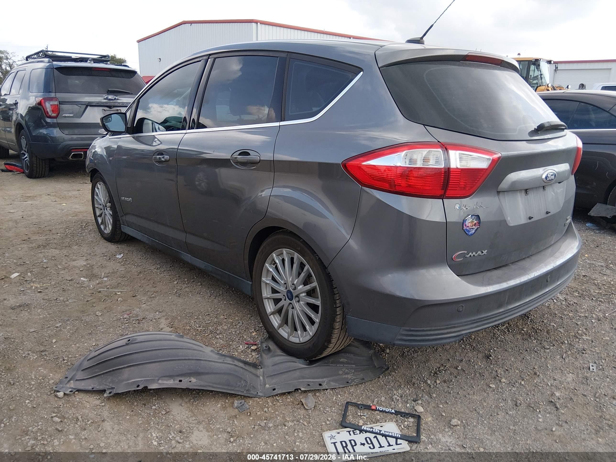2013 Ford C-max Hybrid Sel Gray vin: 1FADP5BU6DL542837