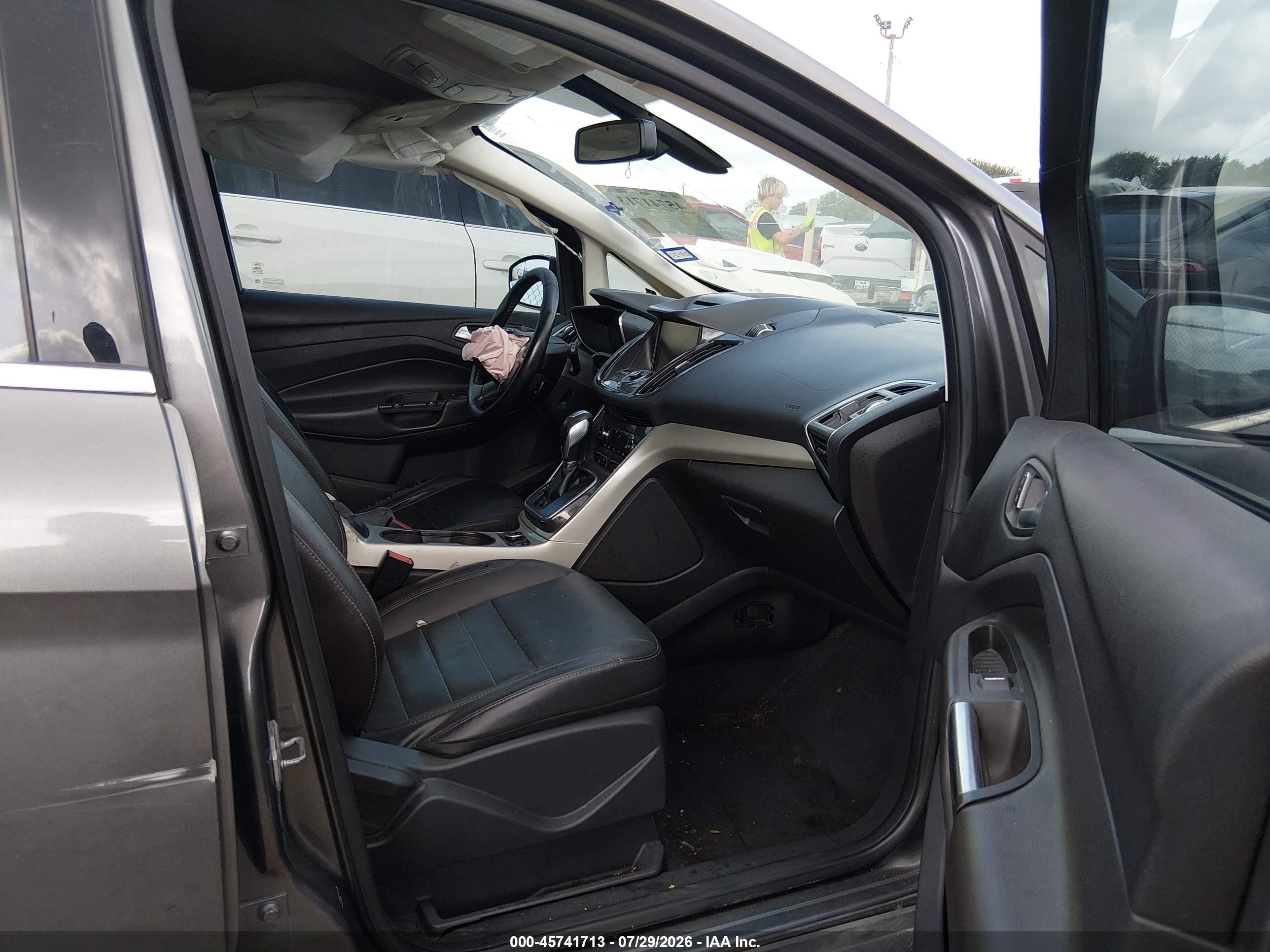 2013 Ford C-max Hybrid Sel Gray vin: 1FADP5BU6DL542837