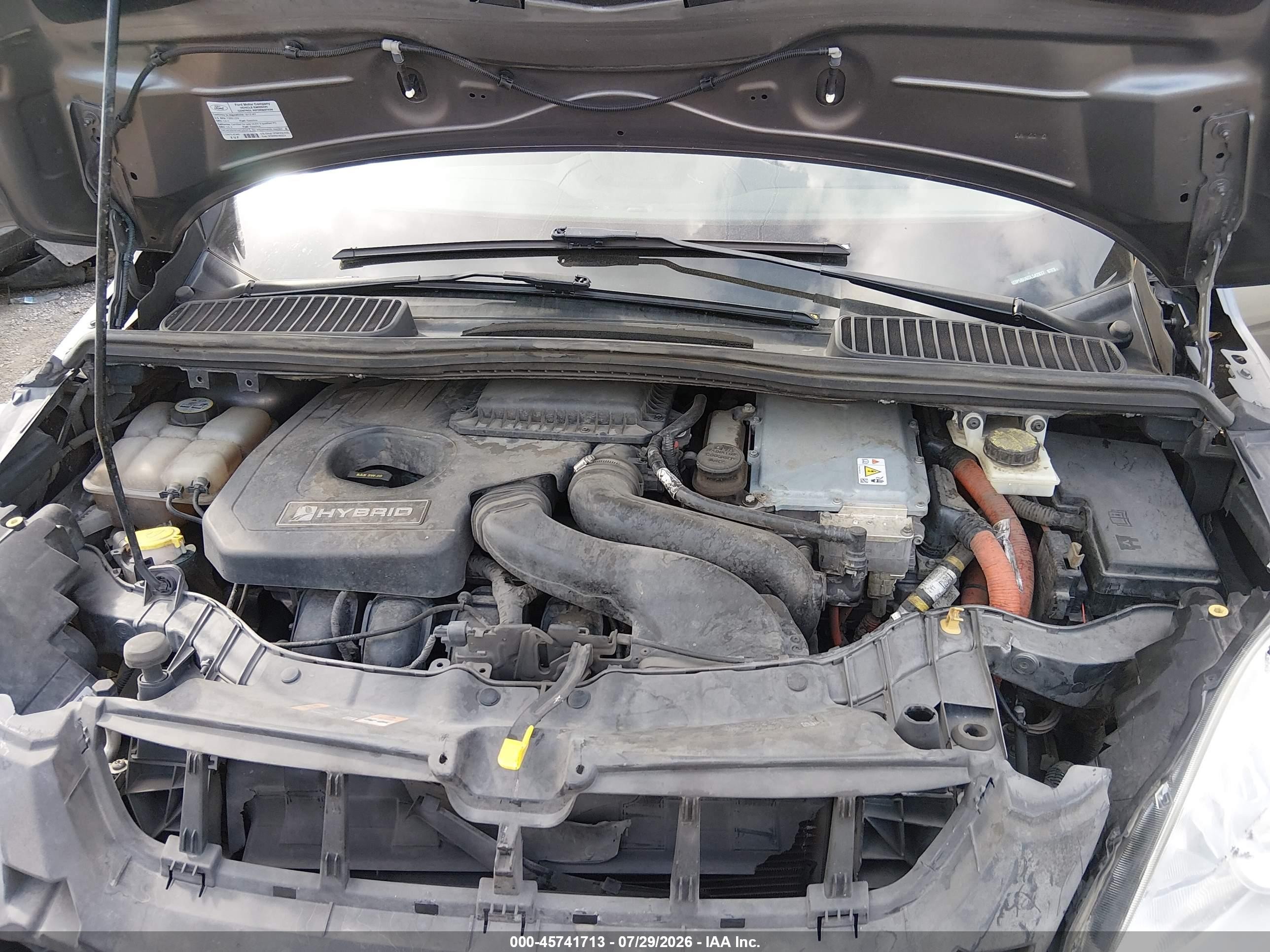 2013 Ford C-max Hybrid Sel Gray vin: 1FADP5BU6DL542837