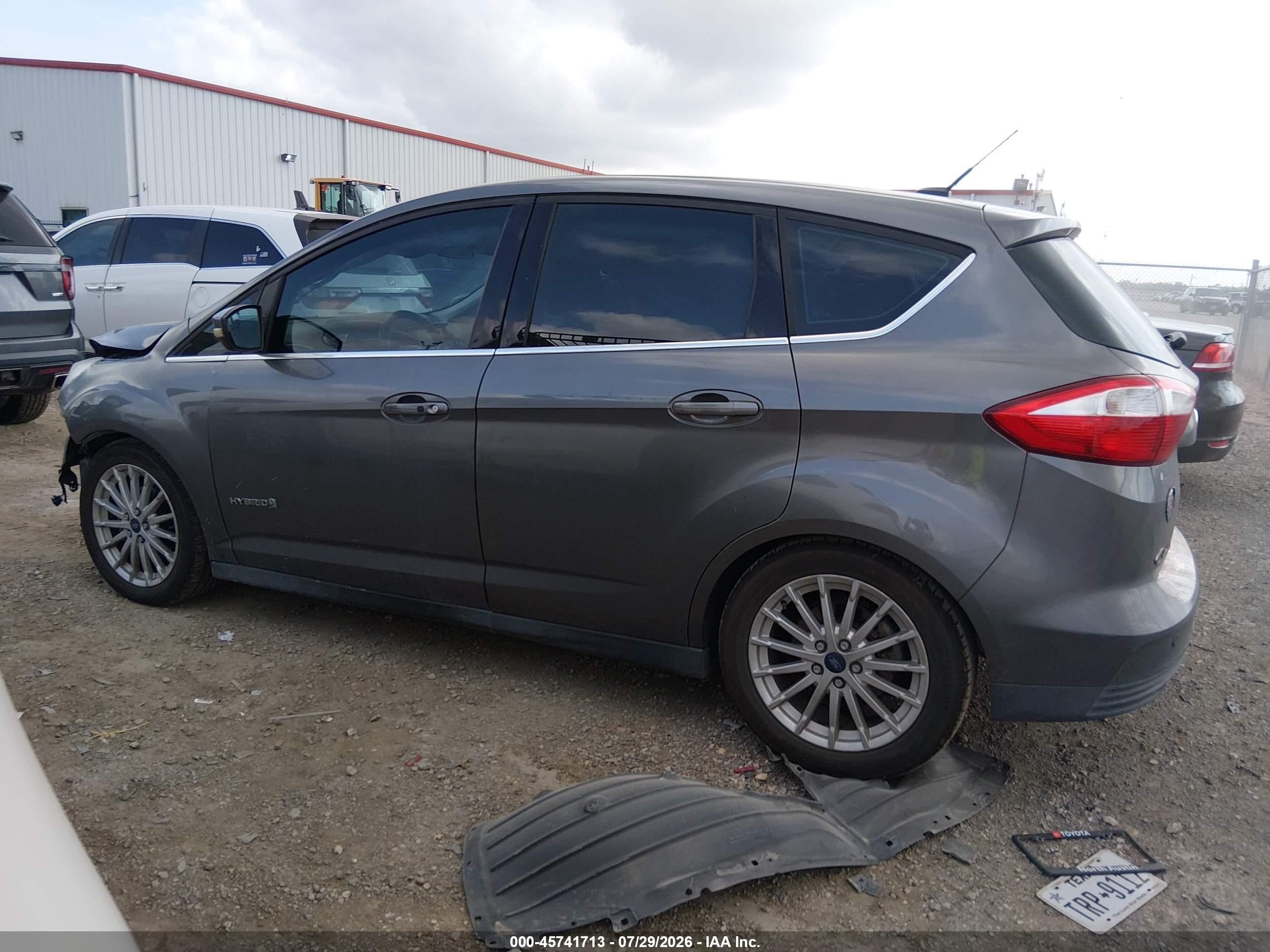 2013 Ford C-max Hybrid Sel Gray vin: 1FADP5BU6DL542837
