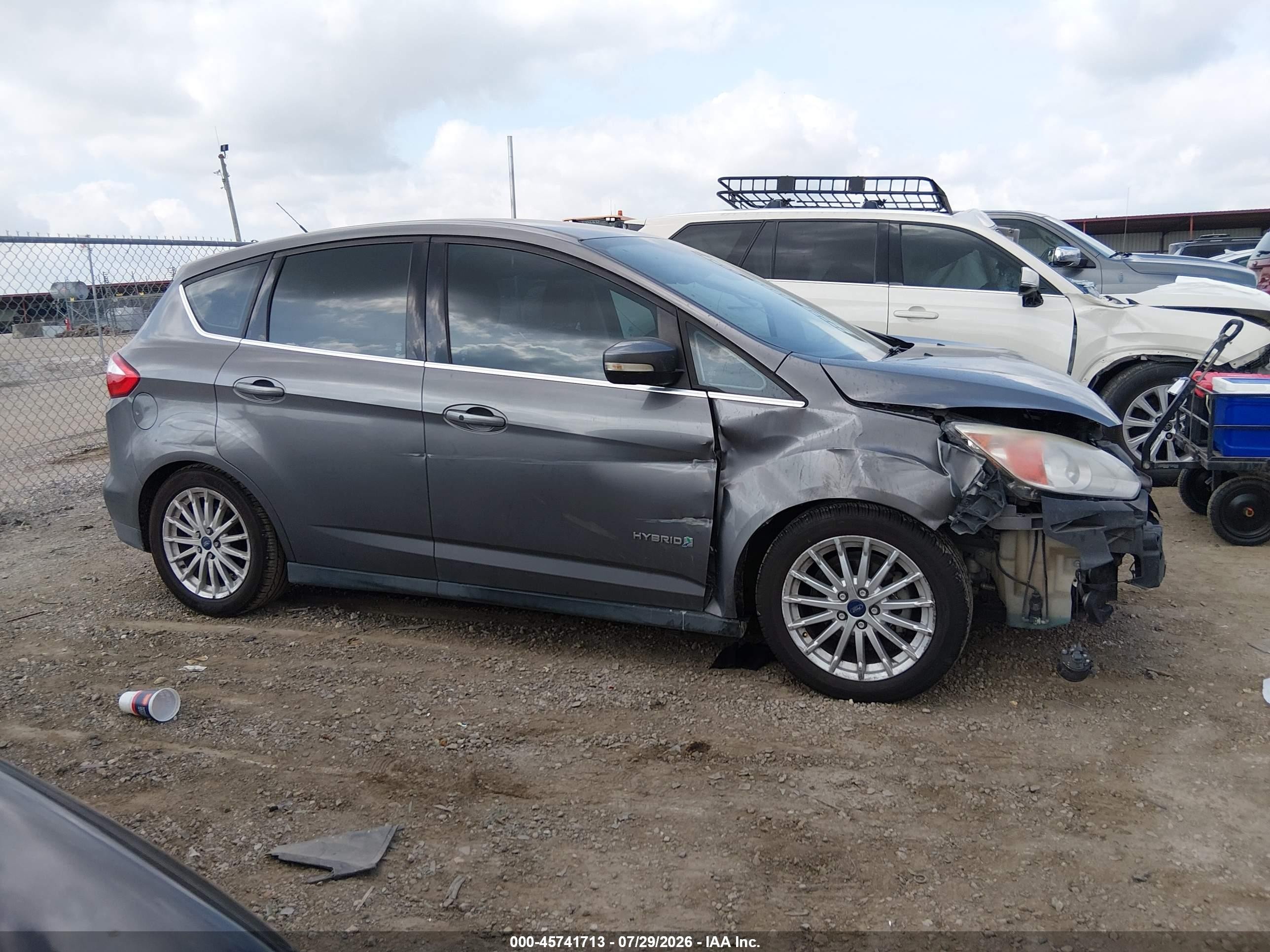 2013 Ford C-max Hybrid Sel Gray vin: 1FADP5BU6DL542837