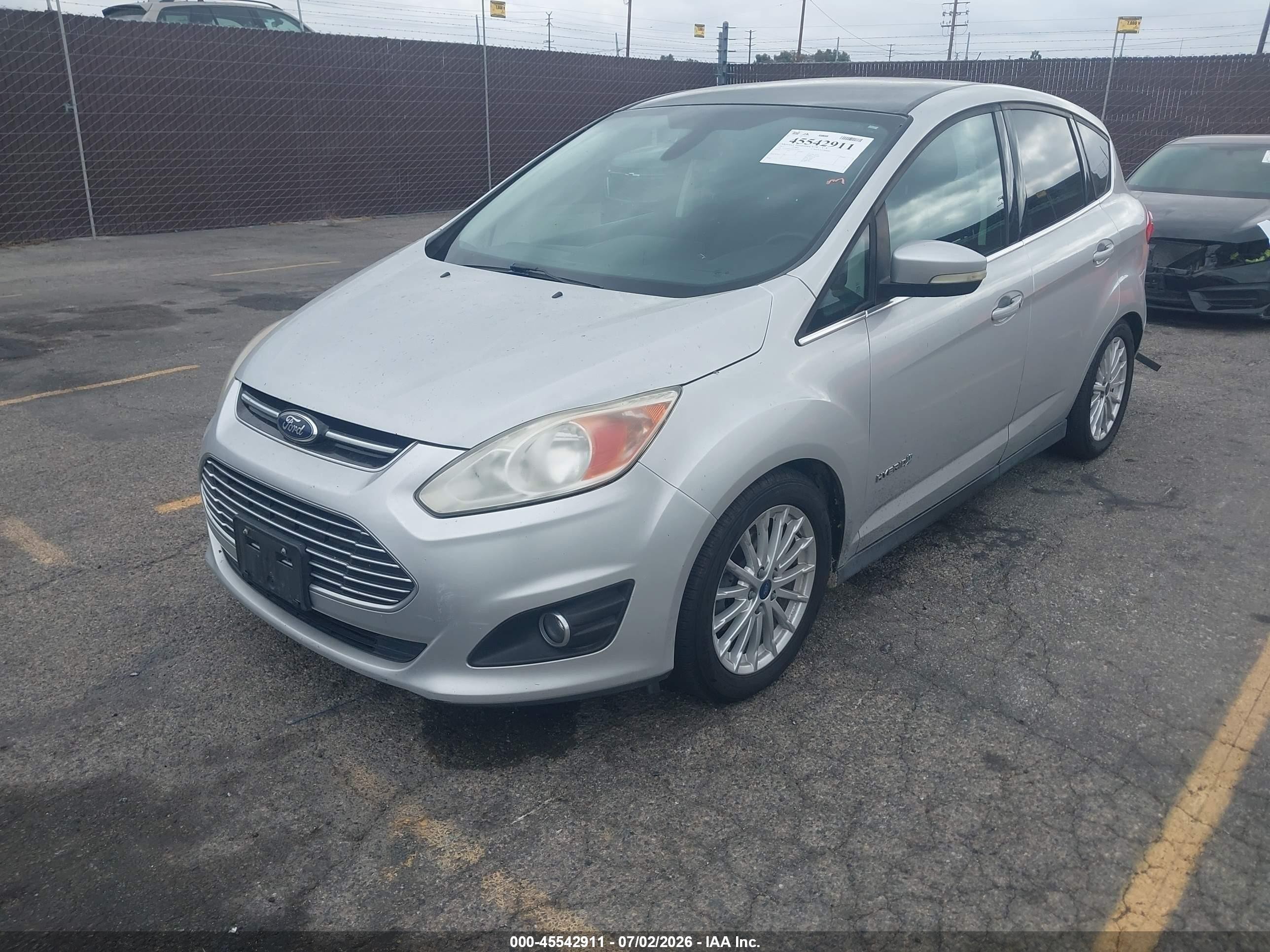 2013 Ford C-max Hybrid Sel Silver vin: 1FADP5BU6DL555734