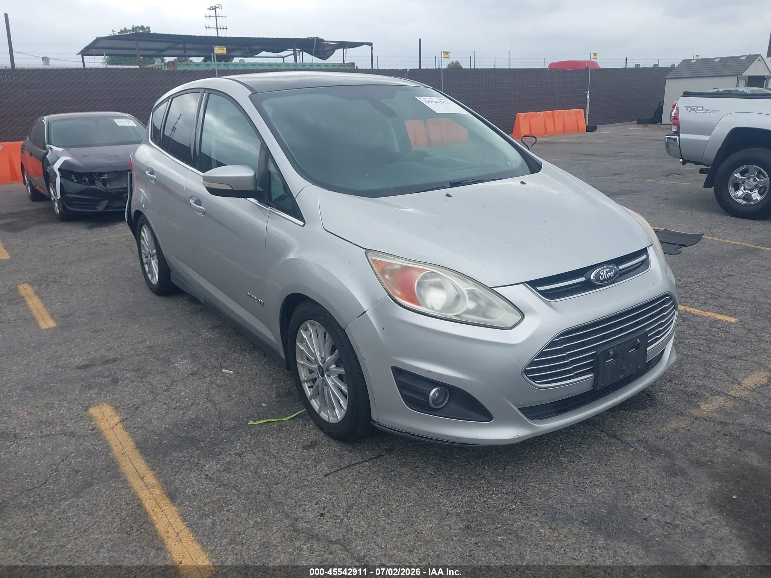 2013 Ford C-max Hybrid Sel Silver vin: 1FADP5BU6DL555734