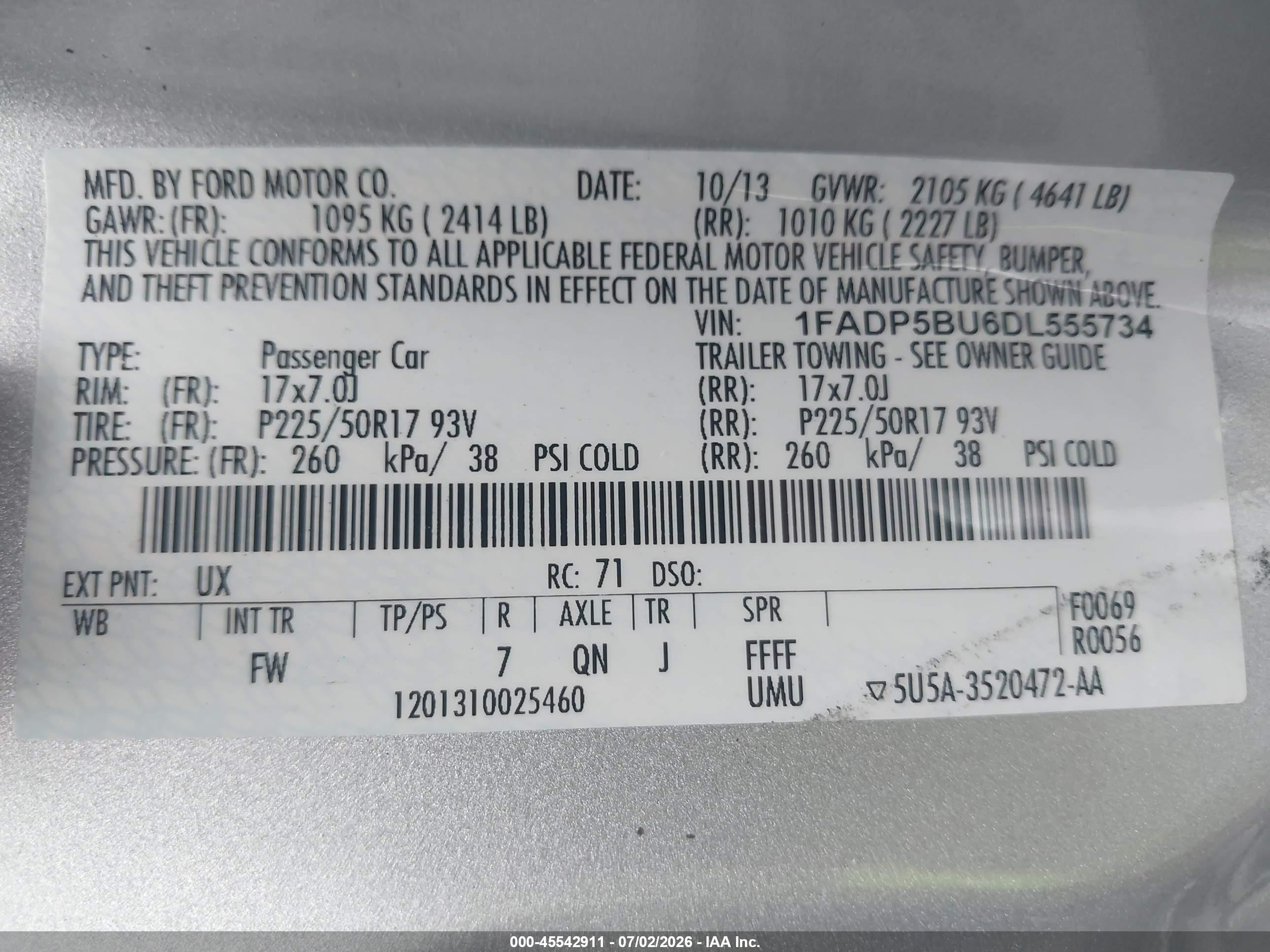 2013 Ford C-max Hybrid Sel Silver vin: 1FADP5BU6DL555734