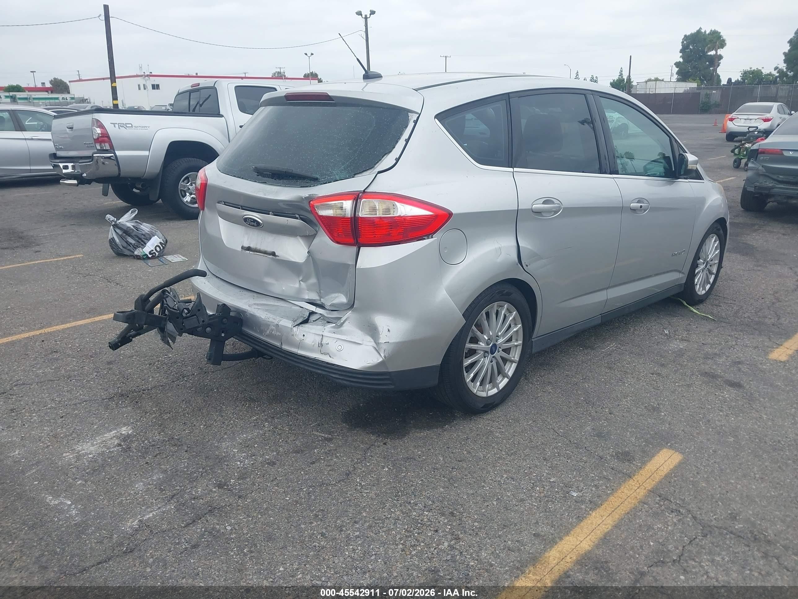 2013 Ford C-max Hybrid Sel Silver vin: 1FADP5BU6DL555734