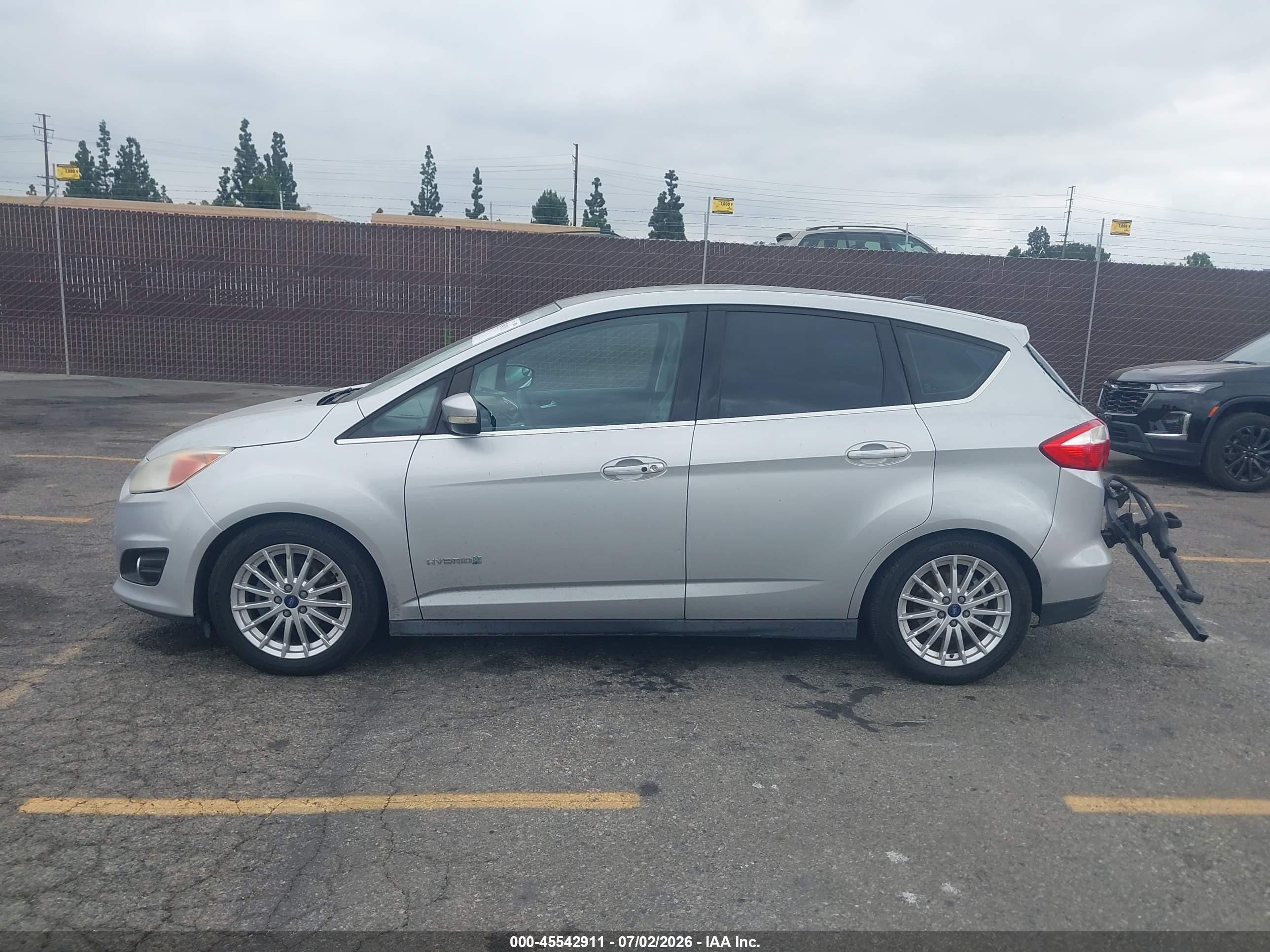 2013 Ford C-max Hybrid Sel Silver vin: 1FADP5BU6DL555734