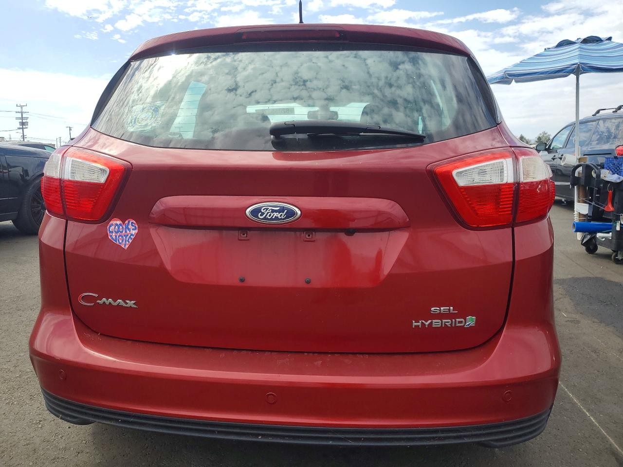 2014 Ford C-max Sel Burgundy vin: 1FADP5BU6EL507877
