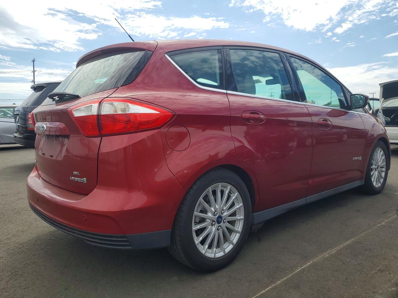 2014 Ford C-max Sel Burgundy vin: 1FADP5BU6EL507877