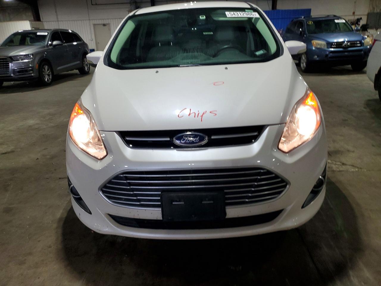 2014 Ford C-max Sel White vin: 1FADP5BU6EL509483