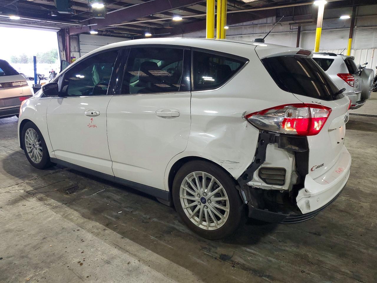 2014 Ford C-max Sel White vin: 1FADP5BU6EL509483