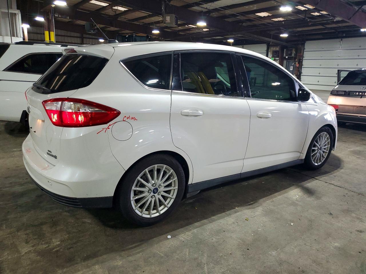2014 Ford C-max Sel White vin: 1FADP5BU6EL509483