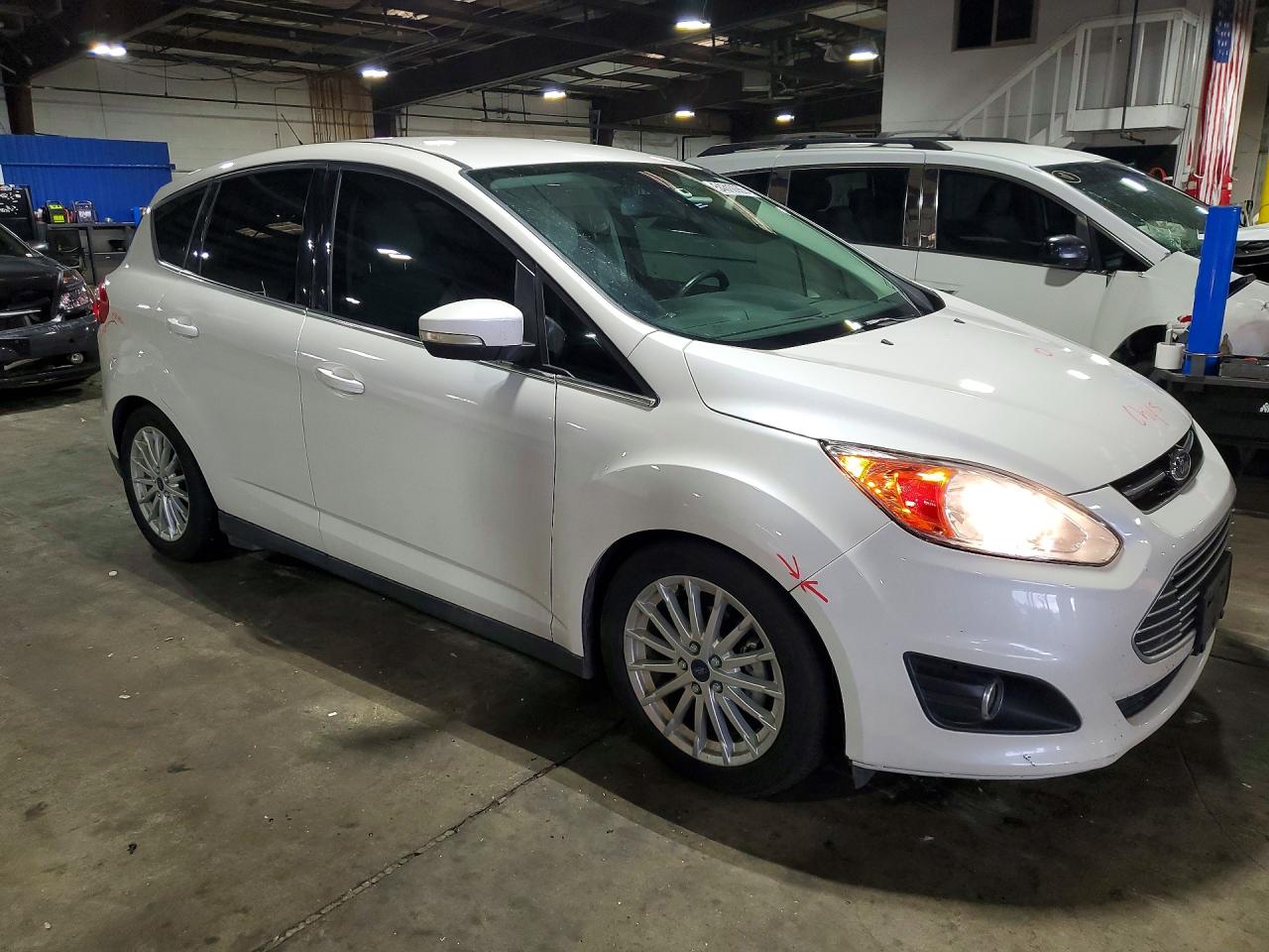 2014 Ford C-max Sel White vin: 1FADP5BU6EL509483