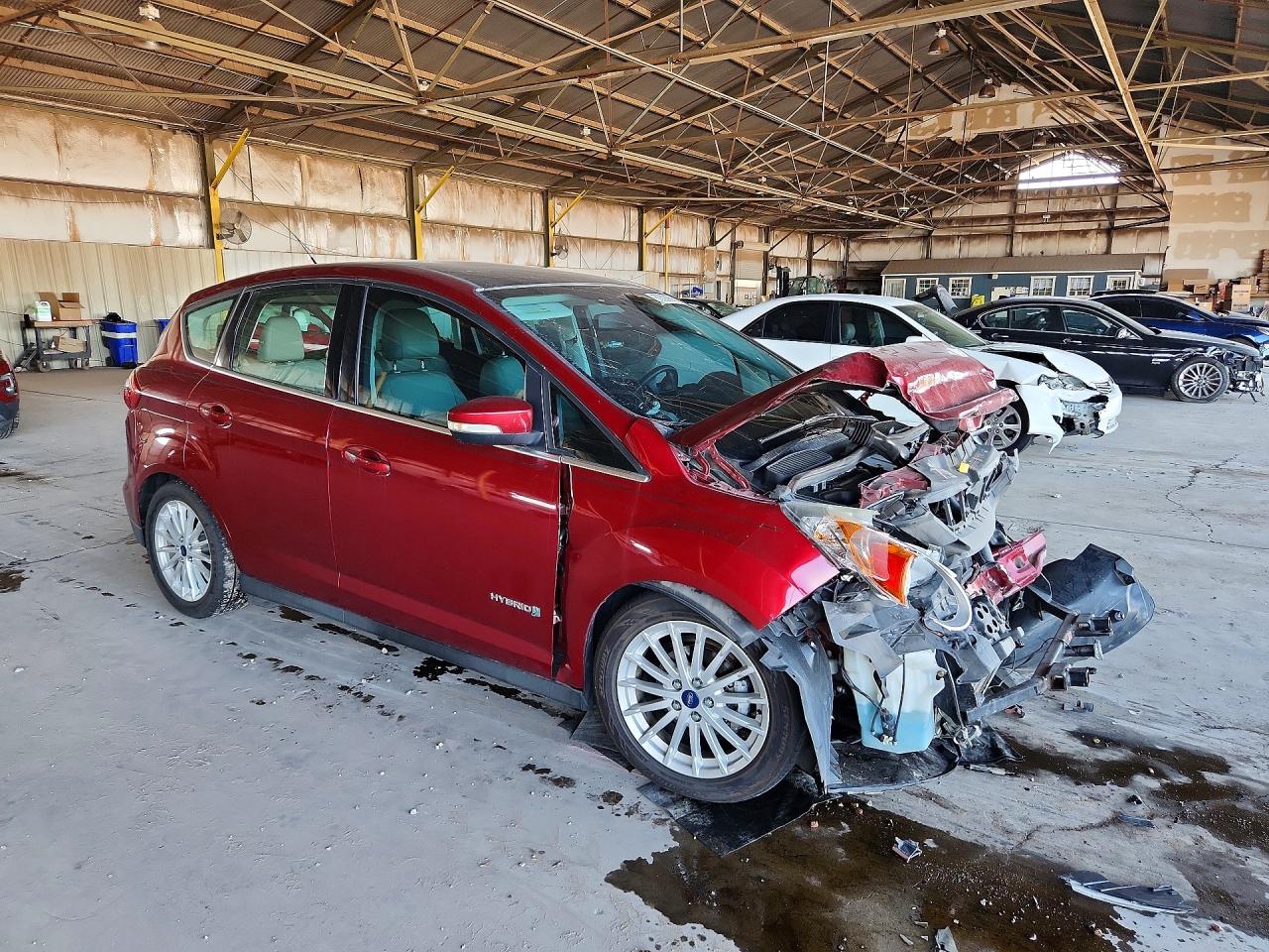 2015 Ford C-max Sel Burgundy vin: 1FADP5BU6FL113703