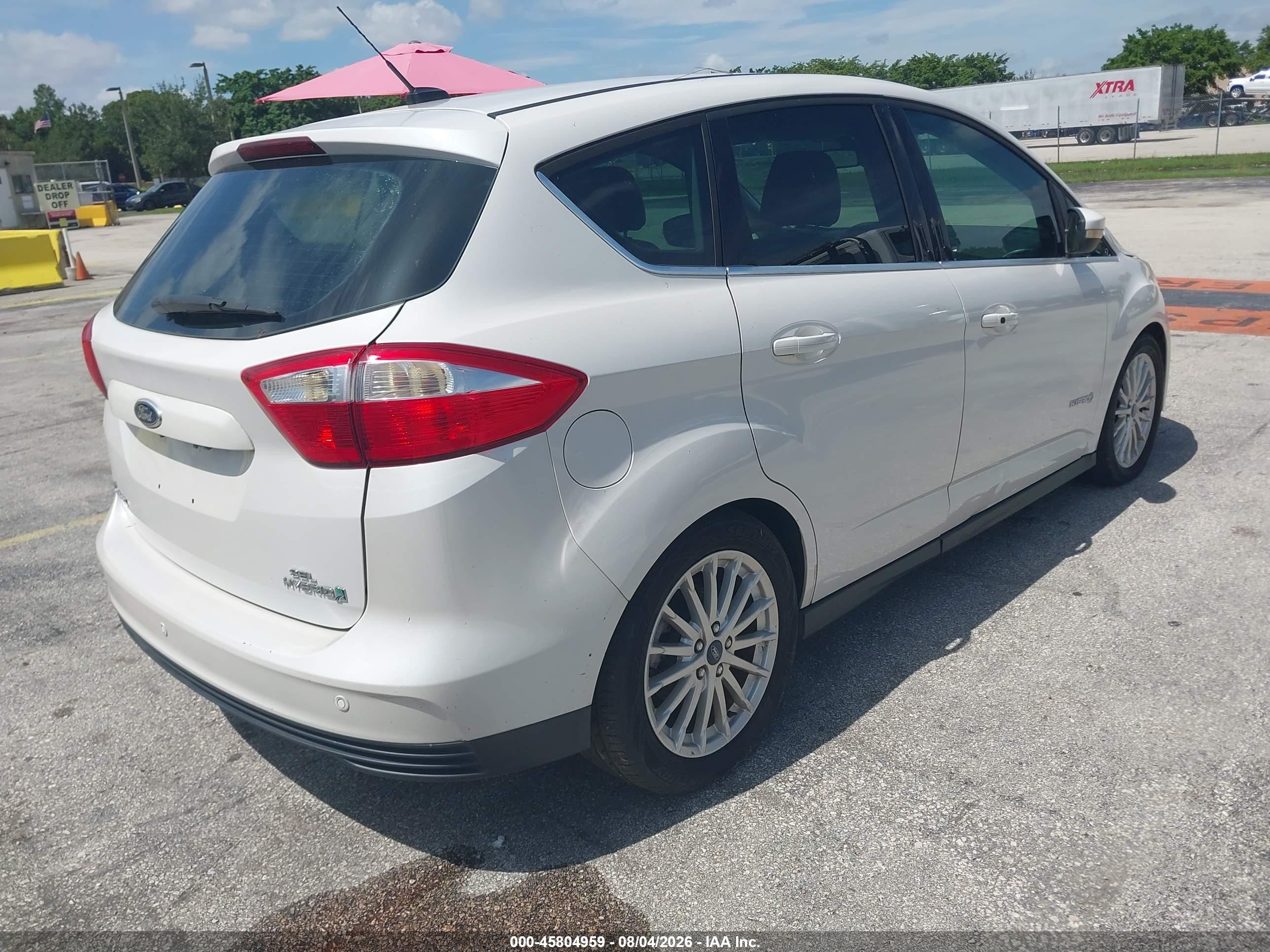 2013 Ford C-max Hybrid Sel White vin: 1FADP5BU7DL505263