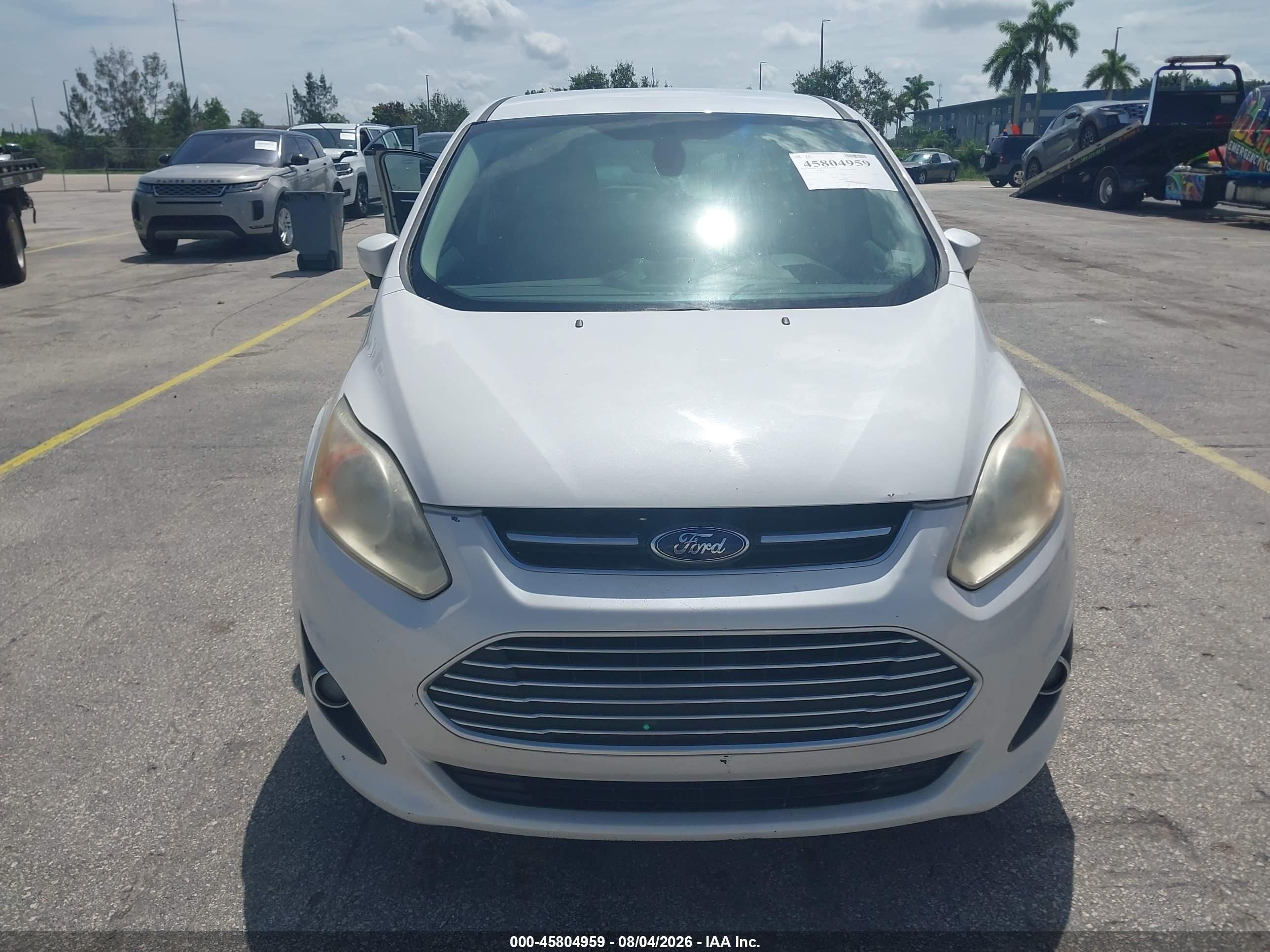 2013 Ford C-max Hybrid Sel White vin: 1FADP5BU7DL505263
