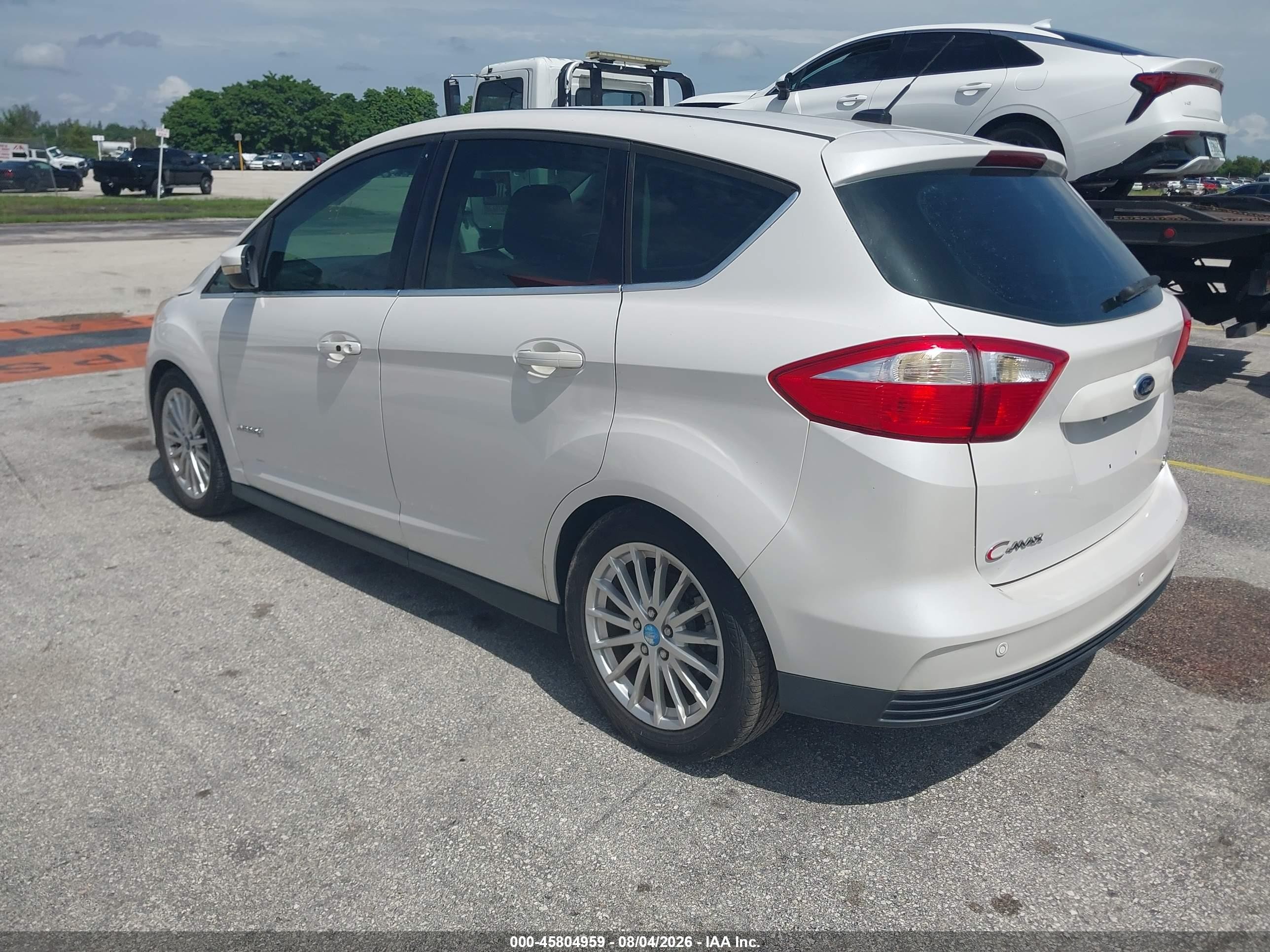 2013 Ford C-max Hybrid Sel White vin: 1FADP5BU7DL505263