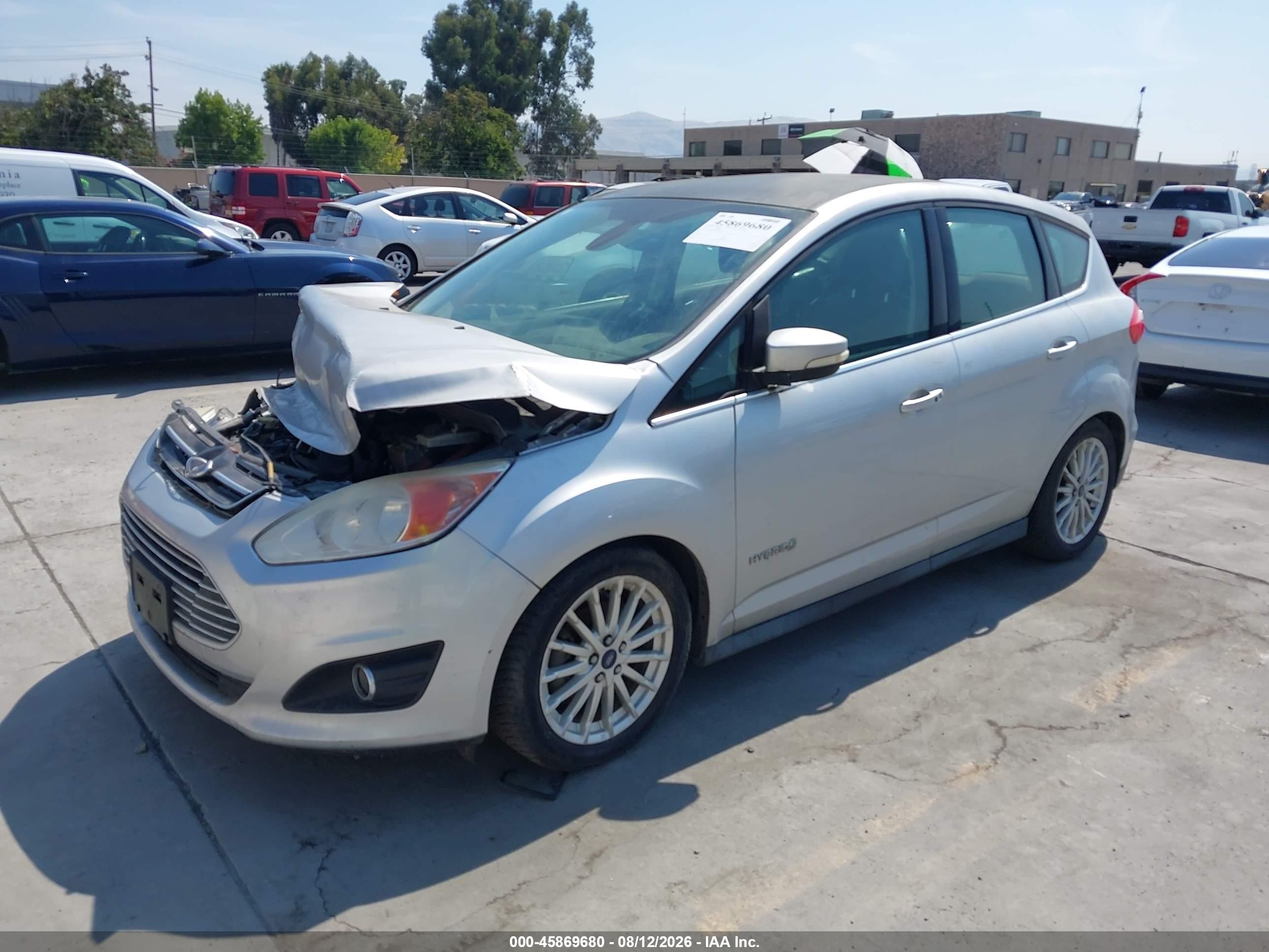 2013 Ford C-max Hybrid Sel Silver vin: 1FADP5BU7DL520071