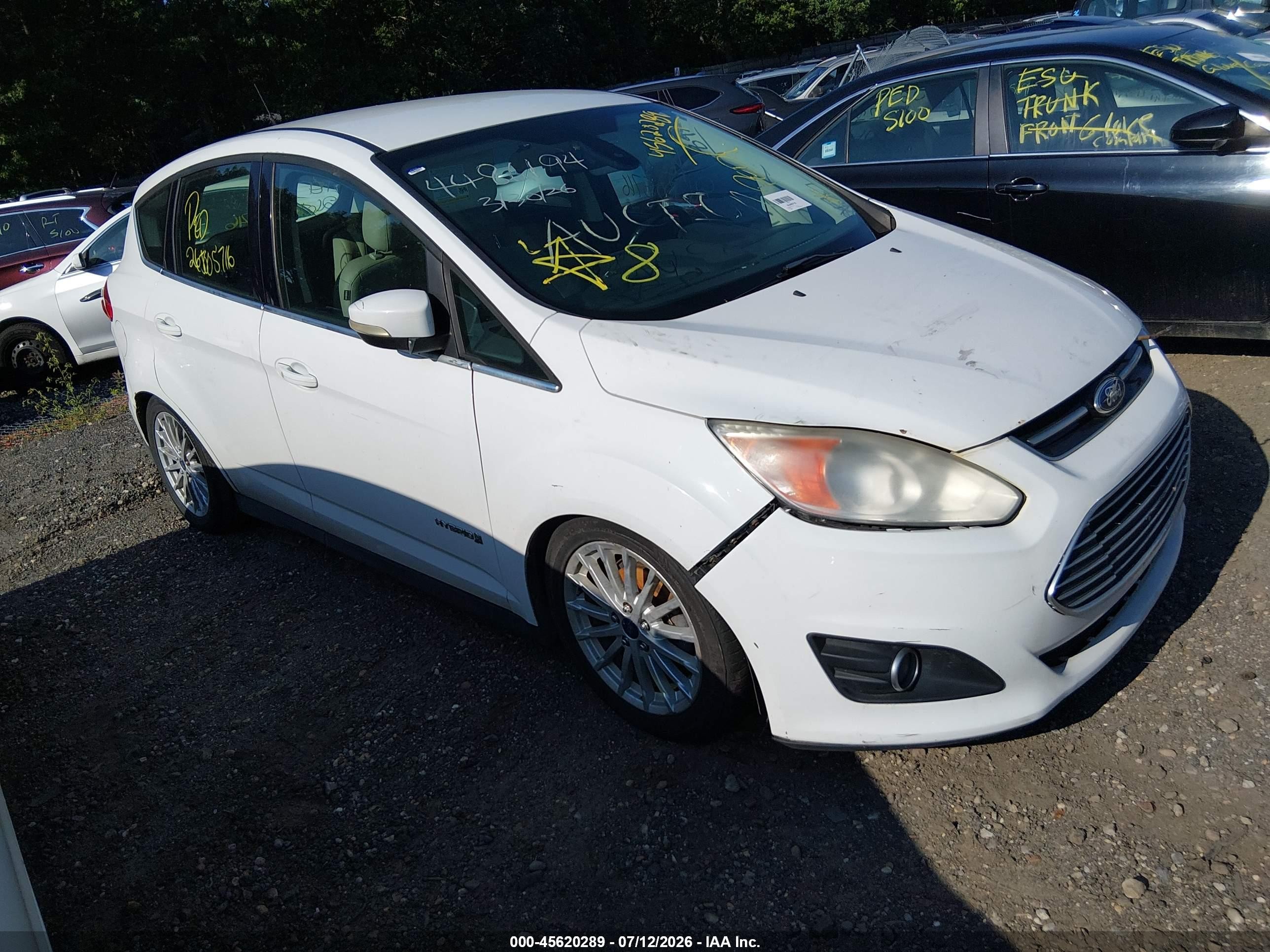 2013 Ford C-max Hybrid Sel Белый vin: 1FADP5BU7DL521754