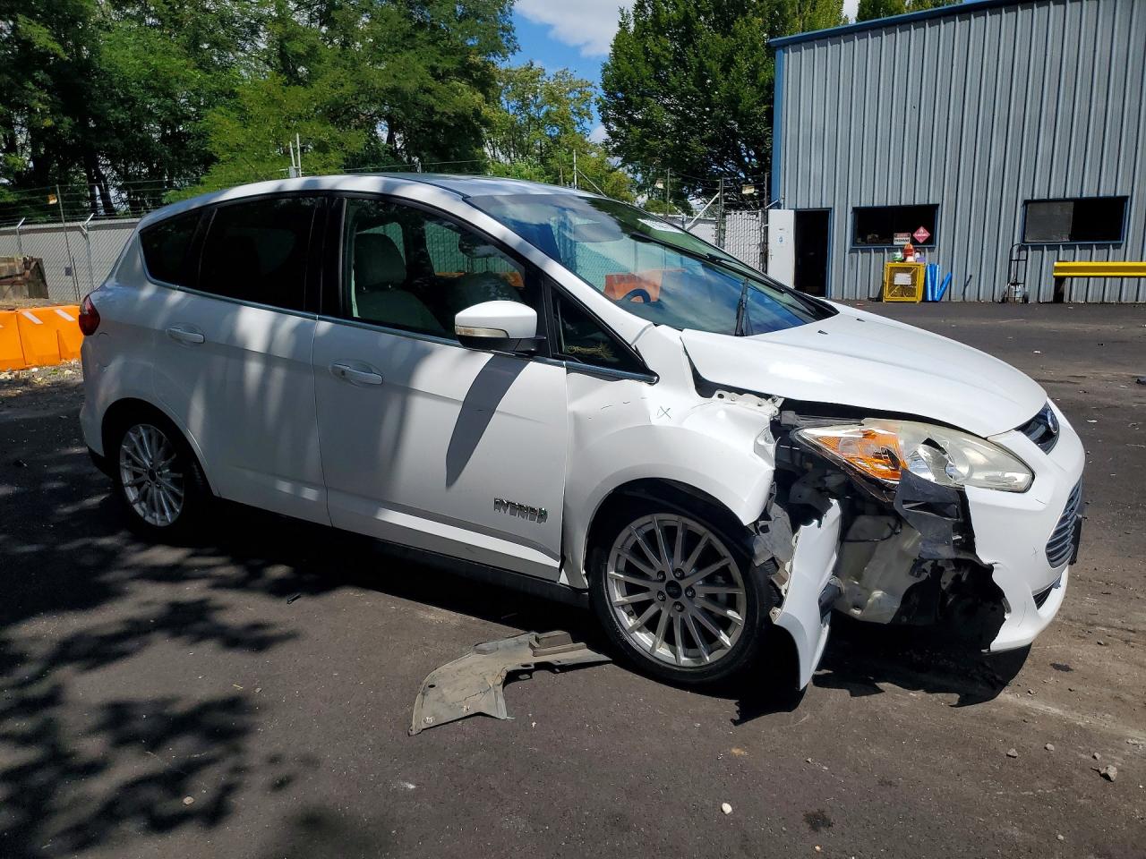 2013 Ford C-max Sel White vin: 1FADP5BU7DL524301