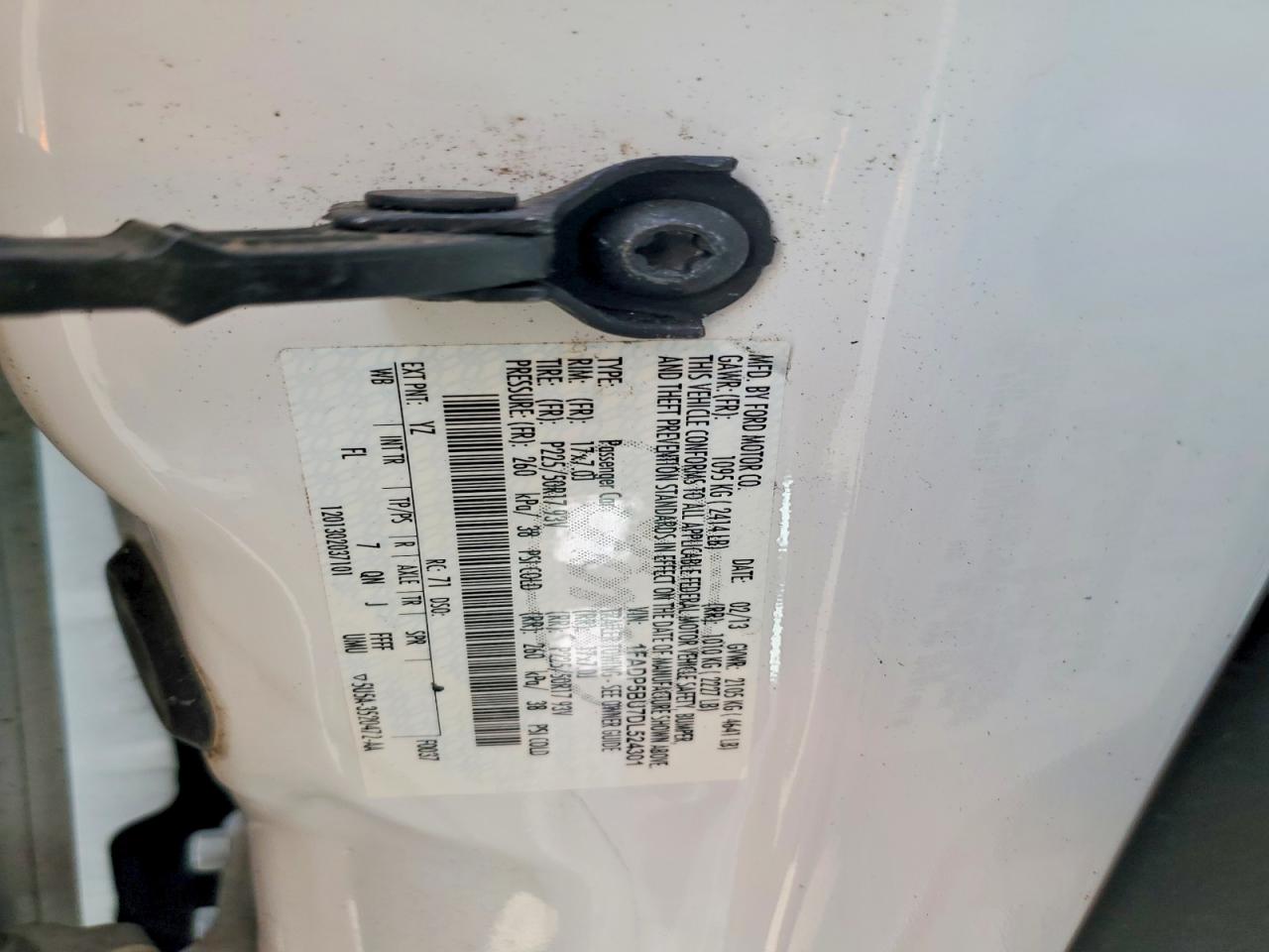2013 Ford C-max Sel White vin: 1FADP5BU7DL524301