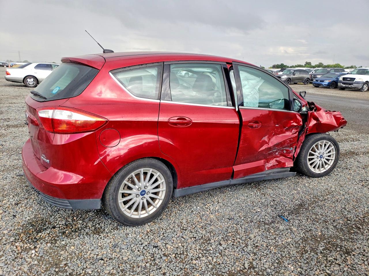2013 Ford C-max Sel Red vin: 1FADP5BU7DL546475